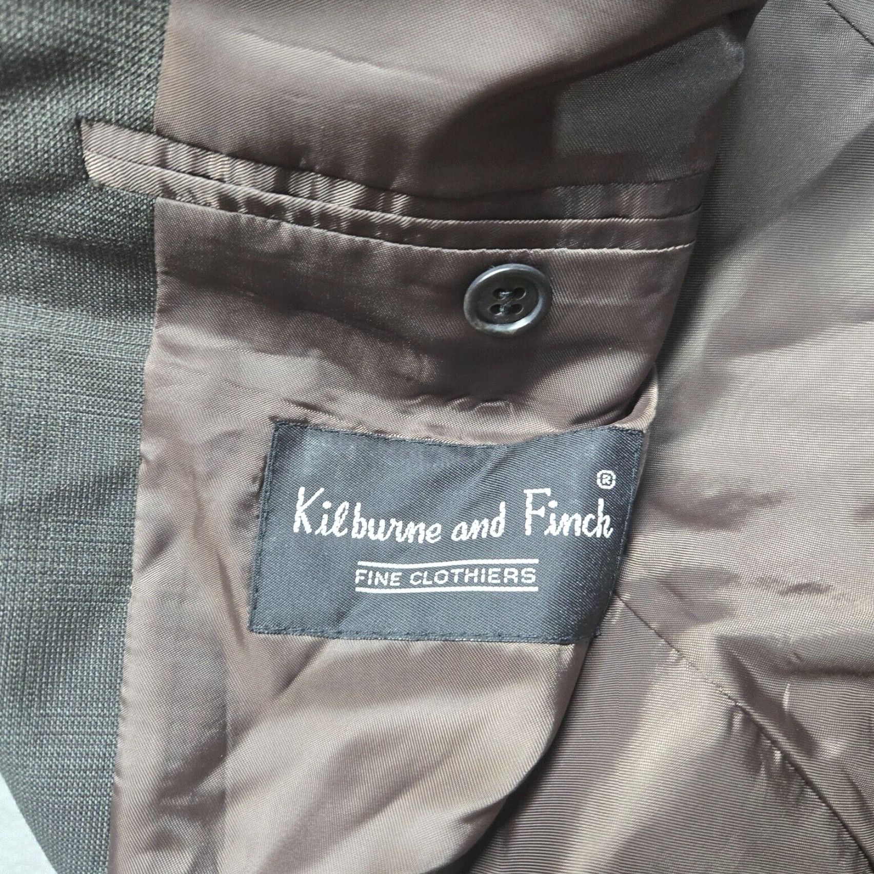 Vintage Kilburne and Finch Blazer Jacket Coat SET Gray 3 Button Adult Men's Size 39R Size 40R - 6 Thumbnail