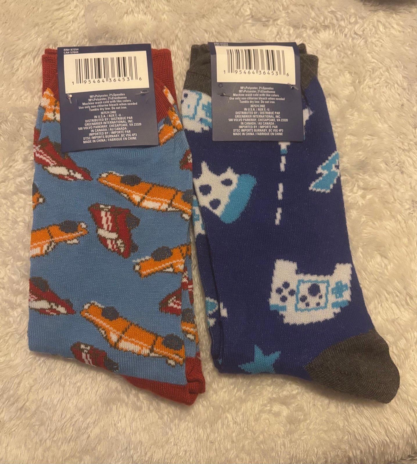 Other Juncture Mens 2 Pair Crew Socks Size 6-12 Size ONE SIZE - 2 Thumbnail