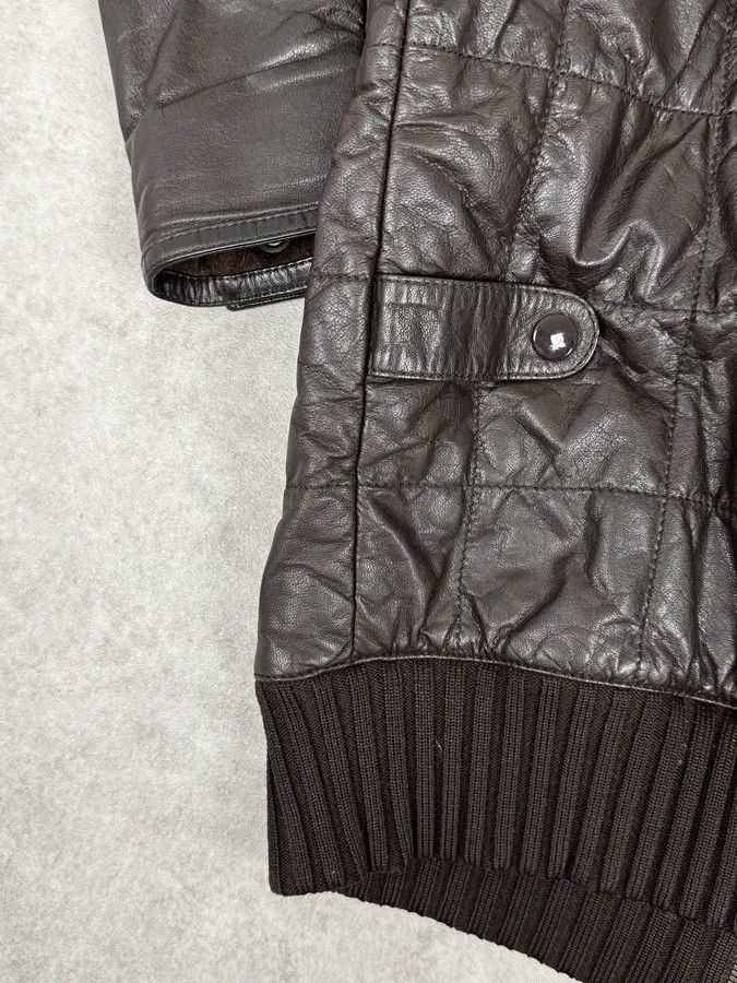 Gucci 2000s Gucci Brown Quilted Leather Jacket Size US L / EU 52-54 / 3 - 10 Thumbnail