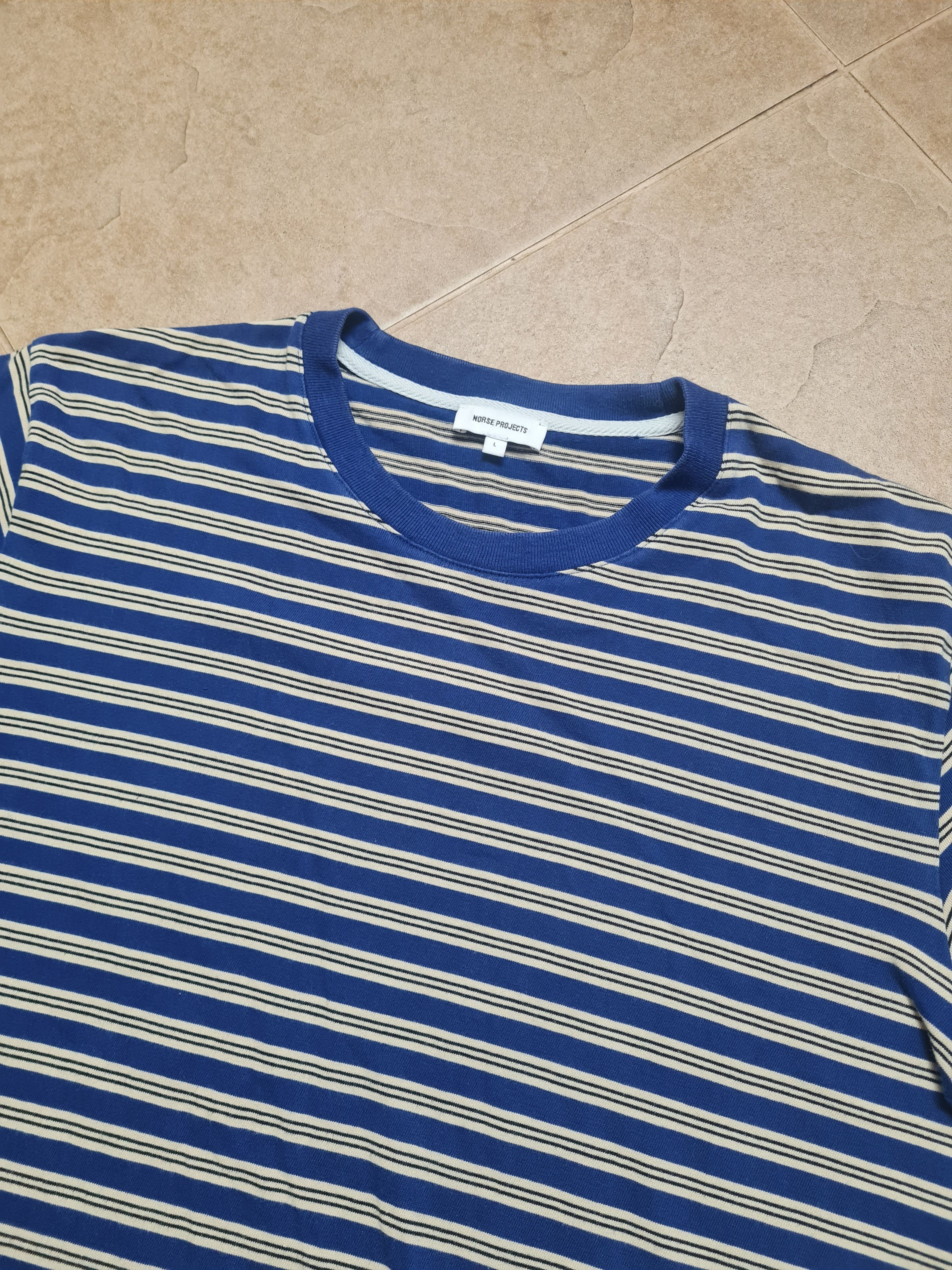 Norse Projects T-SHIRT Norse Projects Johannes Nautical Stripe Oranic Sz L Size US L / EU 52-54 / 3 - 1 Thumbnail