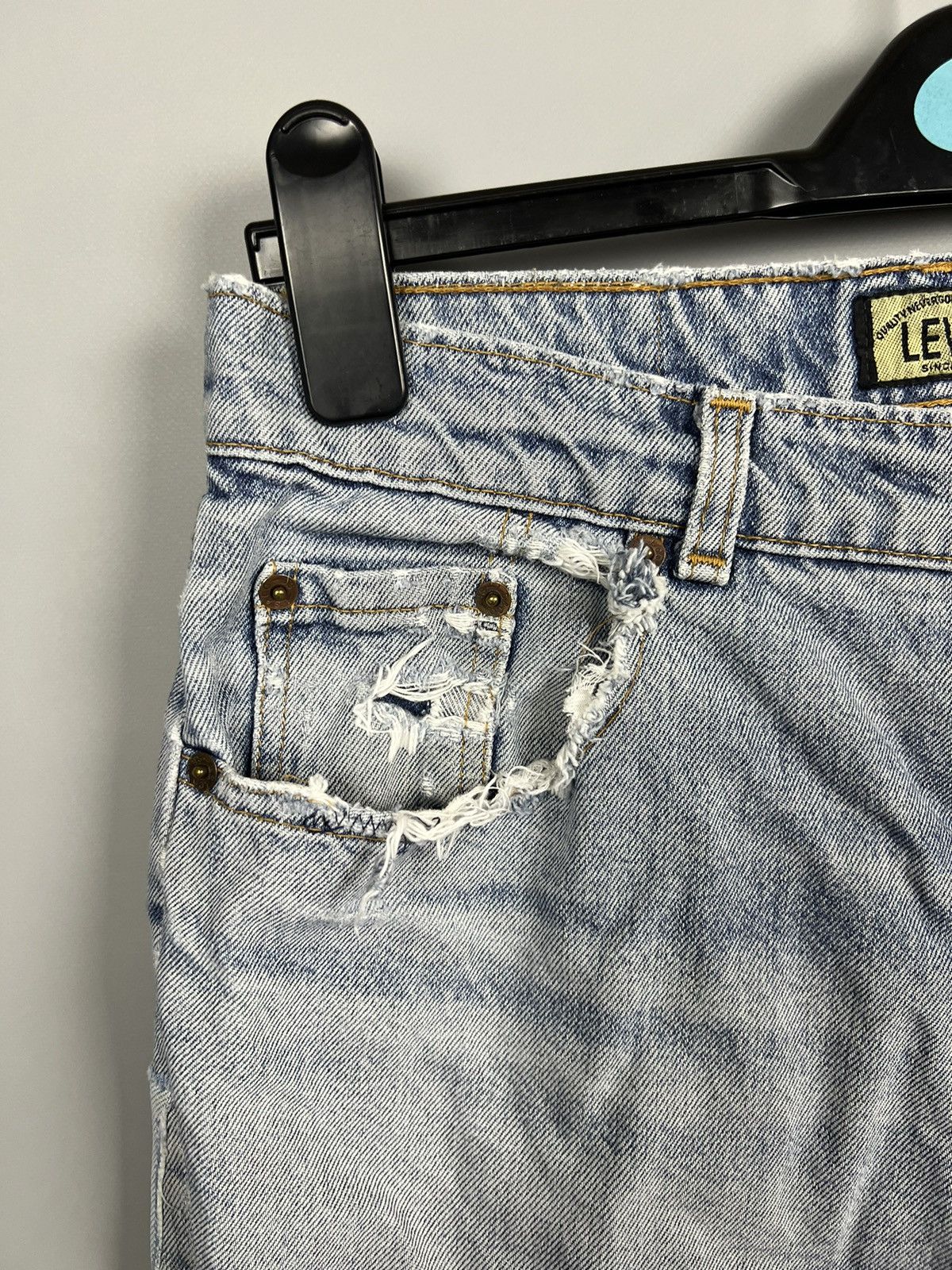 Levi's Vintage Clothing Rare Levi’s vintage custom patchwork silver tab jeans shorts Size 27" / US 4 / IT 40 - 10 Thumbnail