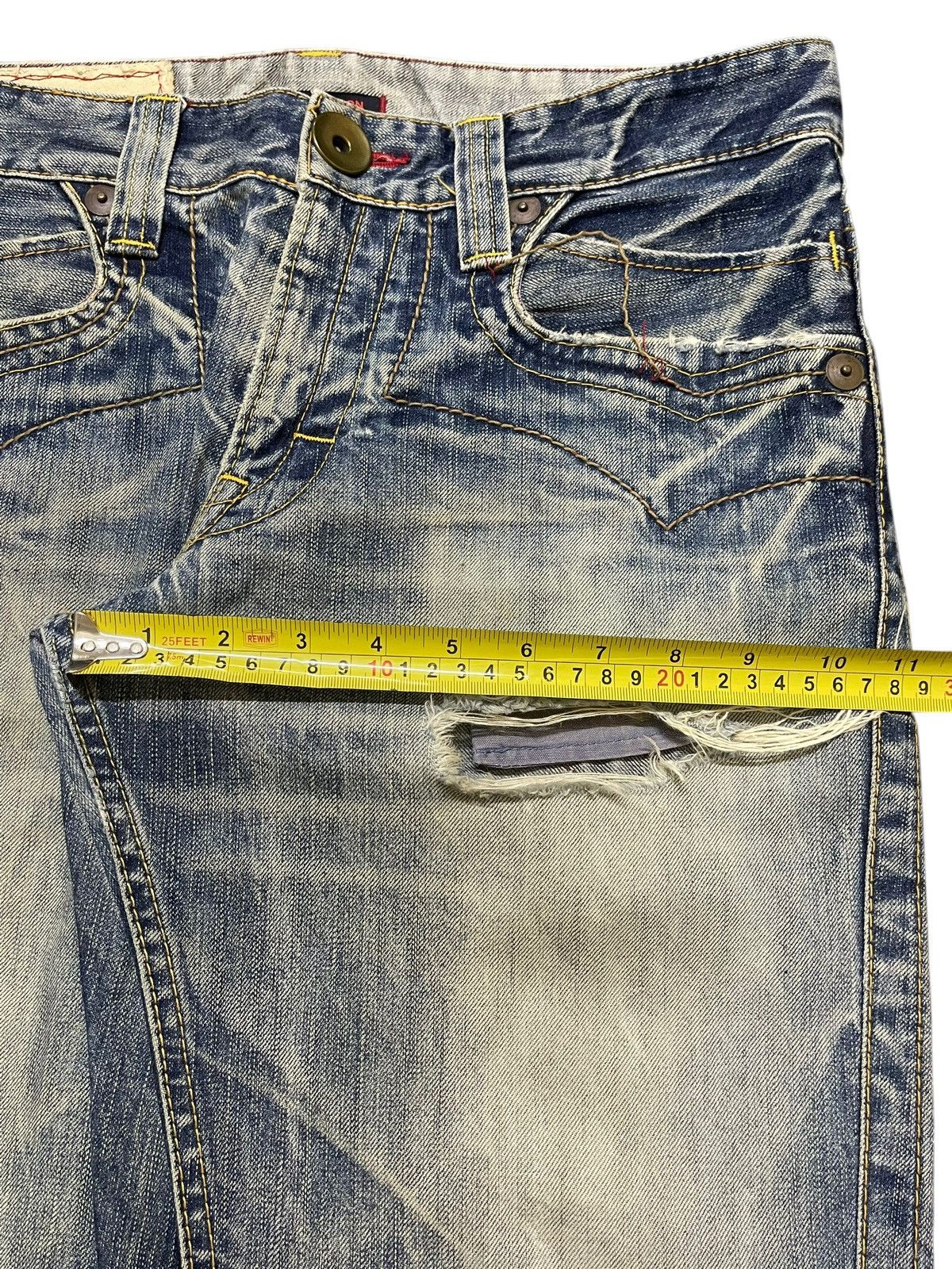 If Six Was Nine Vintage Japanese Brand Faded Thunder Wash Style Loose Jeans Size US 32 / EU 48 - 15 Thumbnail