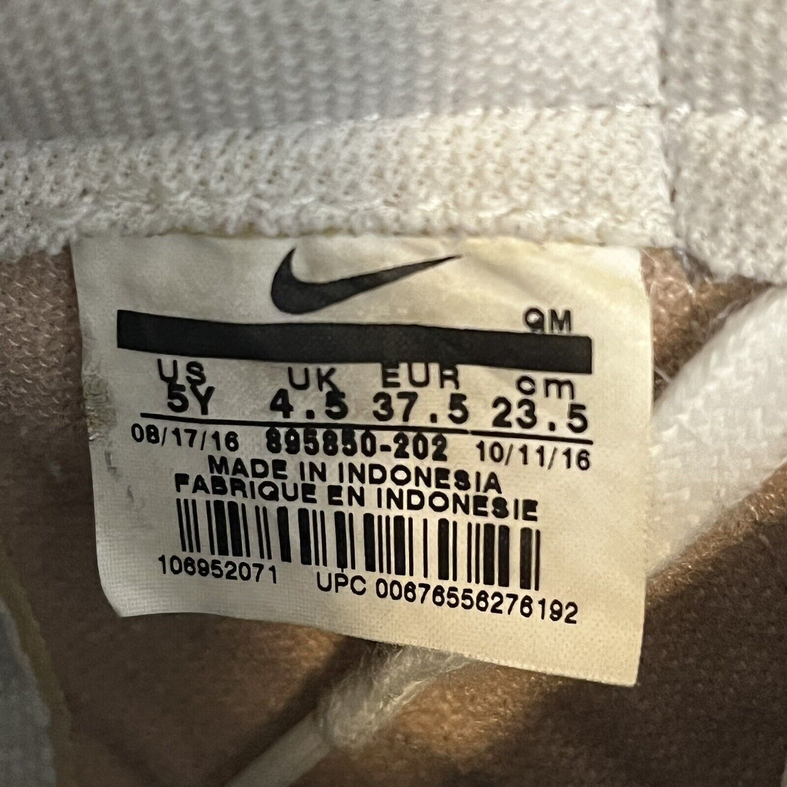 Nike 2016 Nike Blazer Leather Mid GS Linen 895850 202 Rare 5Y 6.5 Size US 6.5 / IT 36.5 - 8 Thumbnail
