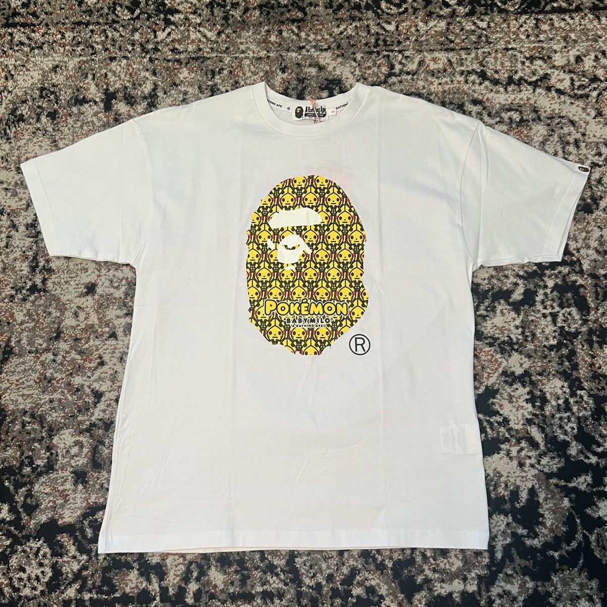 image of Bape X Pokémon Ape Head Tee (2020) in White, Women's (Size Small)