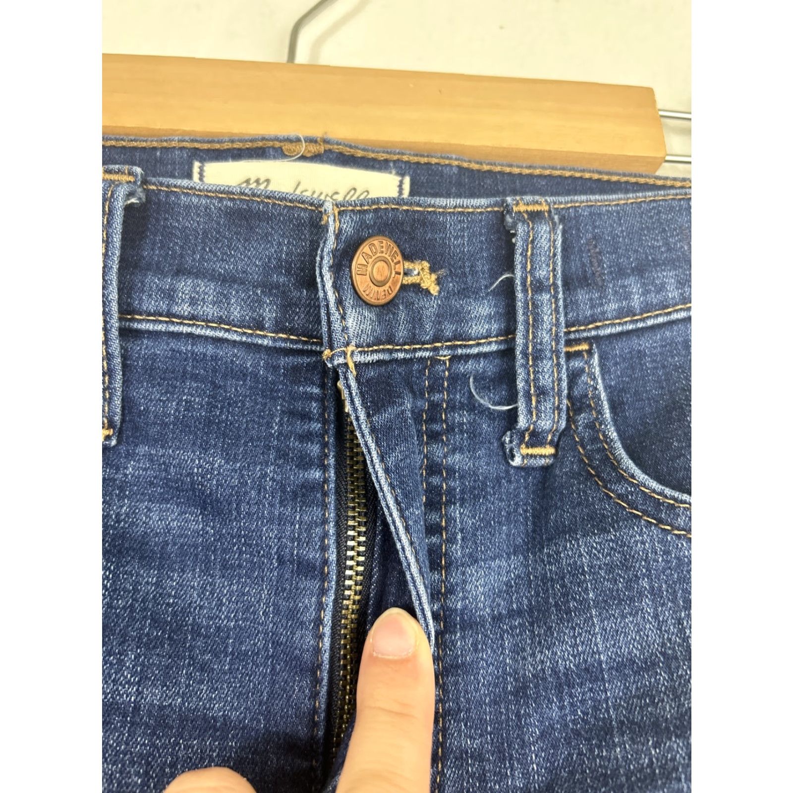 Madewell Madewell Jeans Orson Dark Wash Roadtripper Skinny High Rise 26 Women 26x28 Blue Denim Pants Size 26" / US 2 / IT 38 - 6 Thumbnail