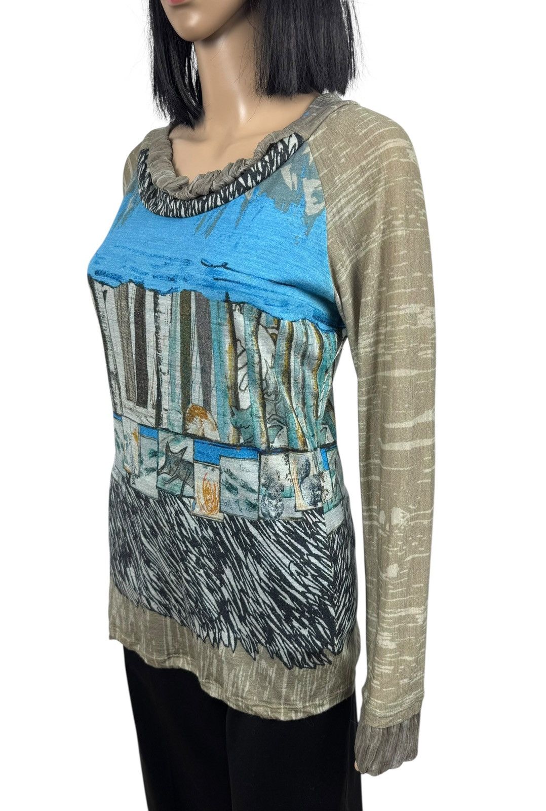 Other Save The Queen Printed Longsleeve Wool Fringed Silk size L Size L / US 10 / IT 46 - 8 Thumbnail