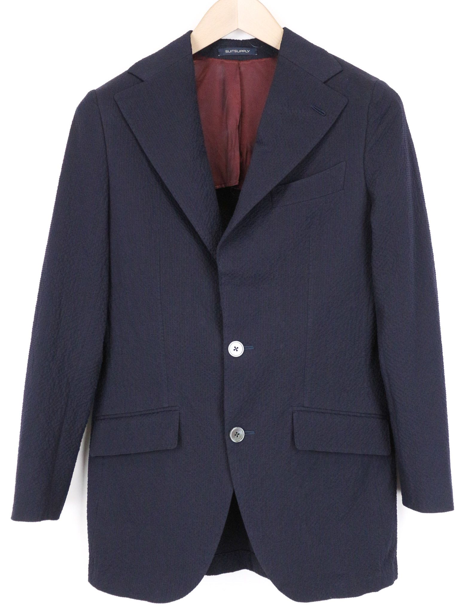 Suitsupply LA SPALLA UK32R Navy Stretch Cotton Blazer 75160 Size 34S - 1 Thumbnail