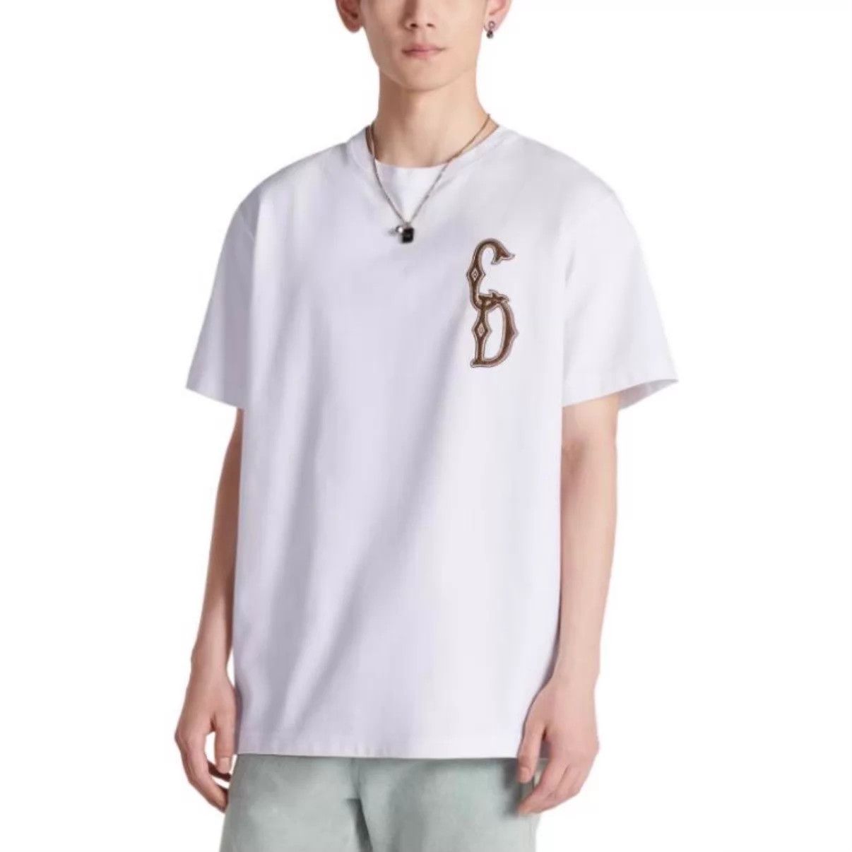 Dior DIOR Cream Glitter CD Logo Short Sleeve T-Shirt S Size US S / EU 44-46 / 1 - 6 Thumbnail