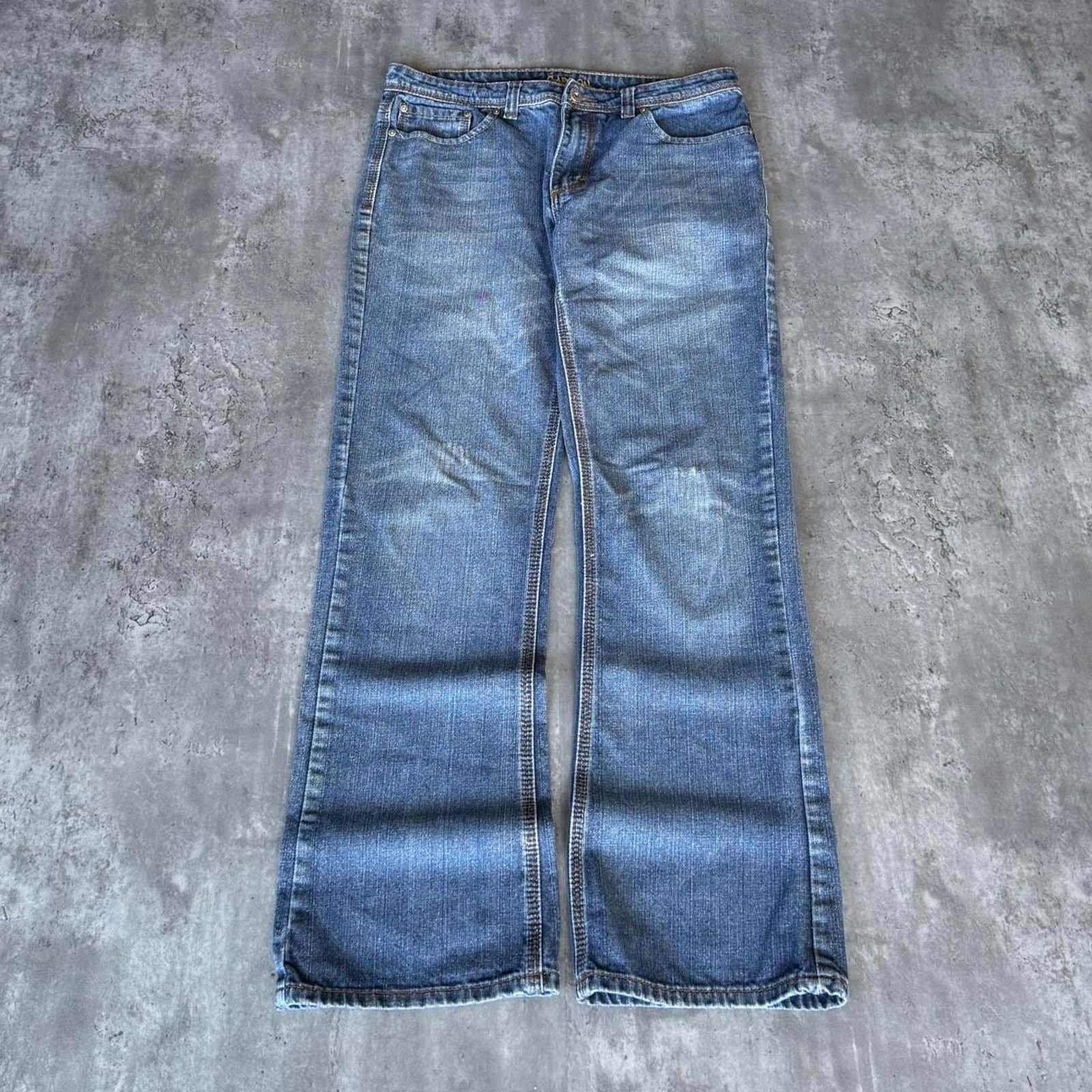 Carbon × Japanese Brand × Vintage Vintage Y2K Carbon Embroidered Baggy Grunge Opium Jeans Size US 33 - 2 Thumbnail