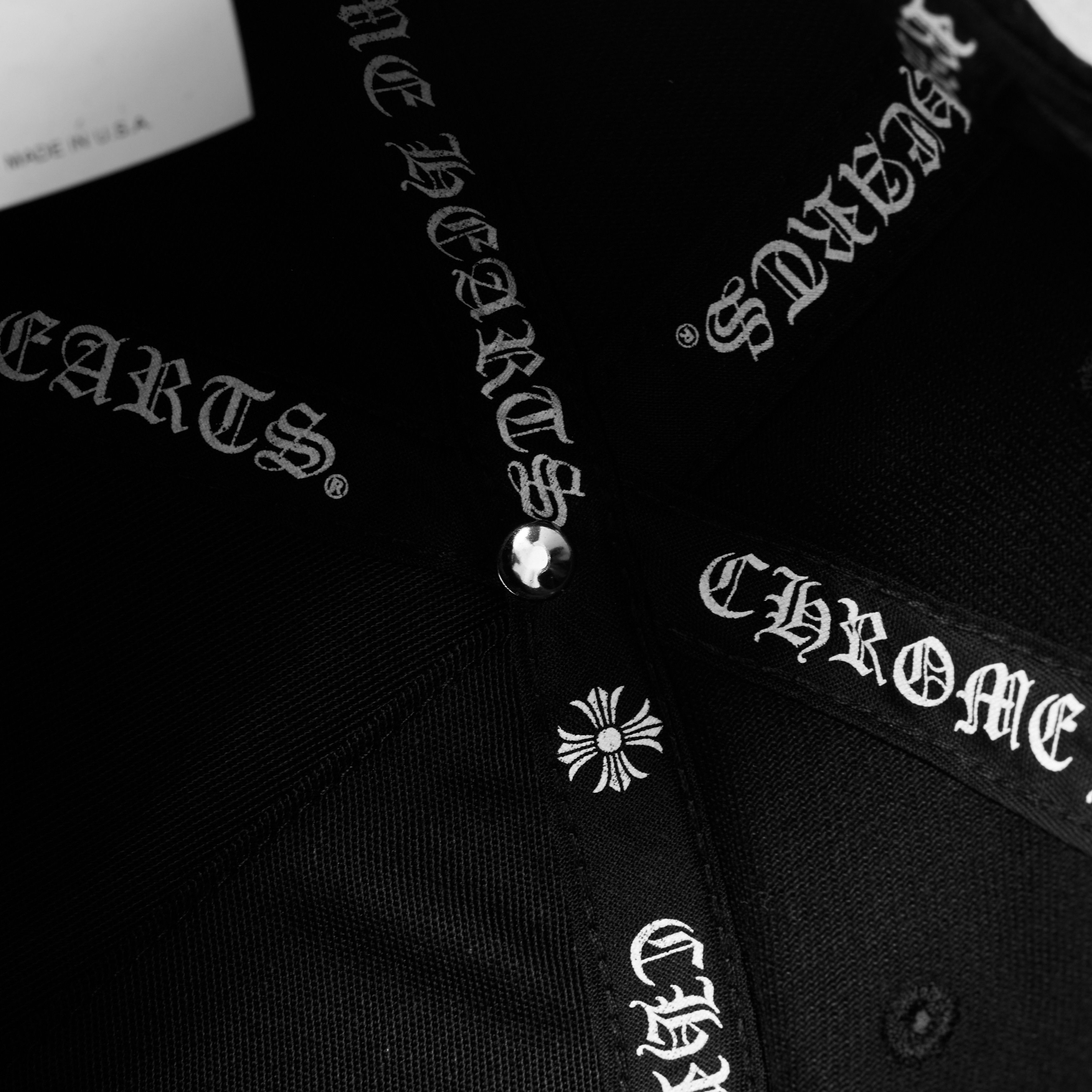 Chrome Hearts CHROME HEARTS Vertical Logo Hat Black Denim Size ONE SIZE - 4 Thumbnail