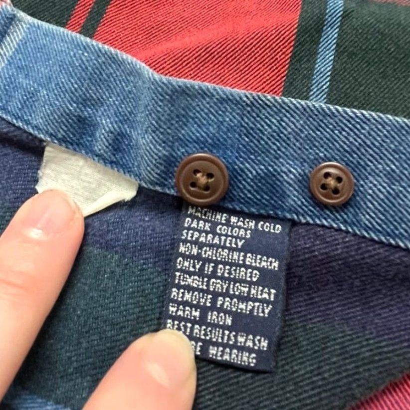 Ralph Lauren VINTAGE Chaps Ralph Lauren Red Blue Plaid Shirt XL Mens Heavy Flannel Button Down Long Sleeve Cotton Size US XL / EU 56 / 4 - 7 Thumbnail