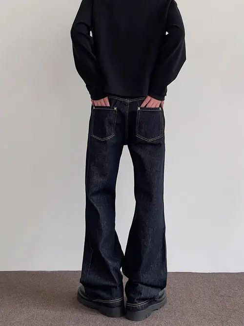 VIBE Blue Wide Leg Flare Jeans Size US 32 / EU 48 - 6 Thumbnail