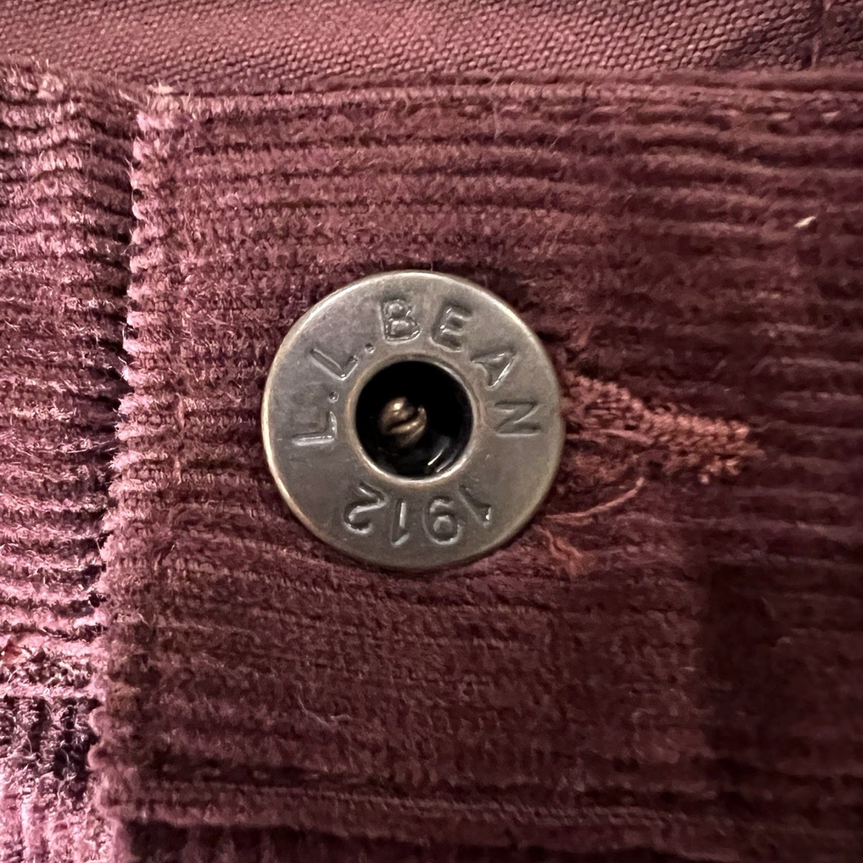 Vintage LL Bean Corduroy Pants Mens 38x29 Maroon Regular Straight Zip 5-Pocket Solid Preppy Size US 38 / EU 54 - 2 Thumbnail