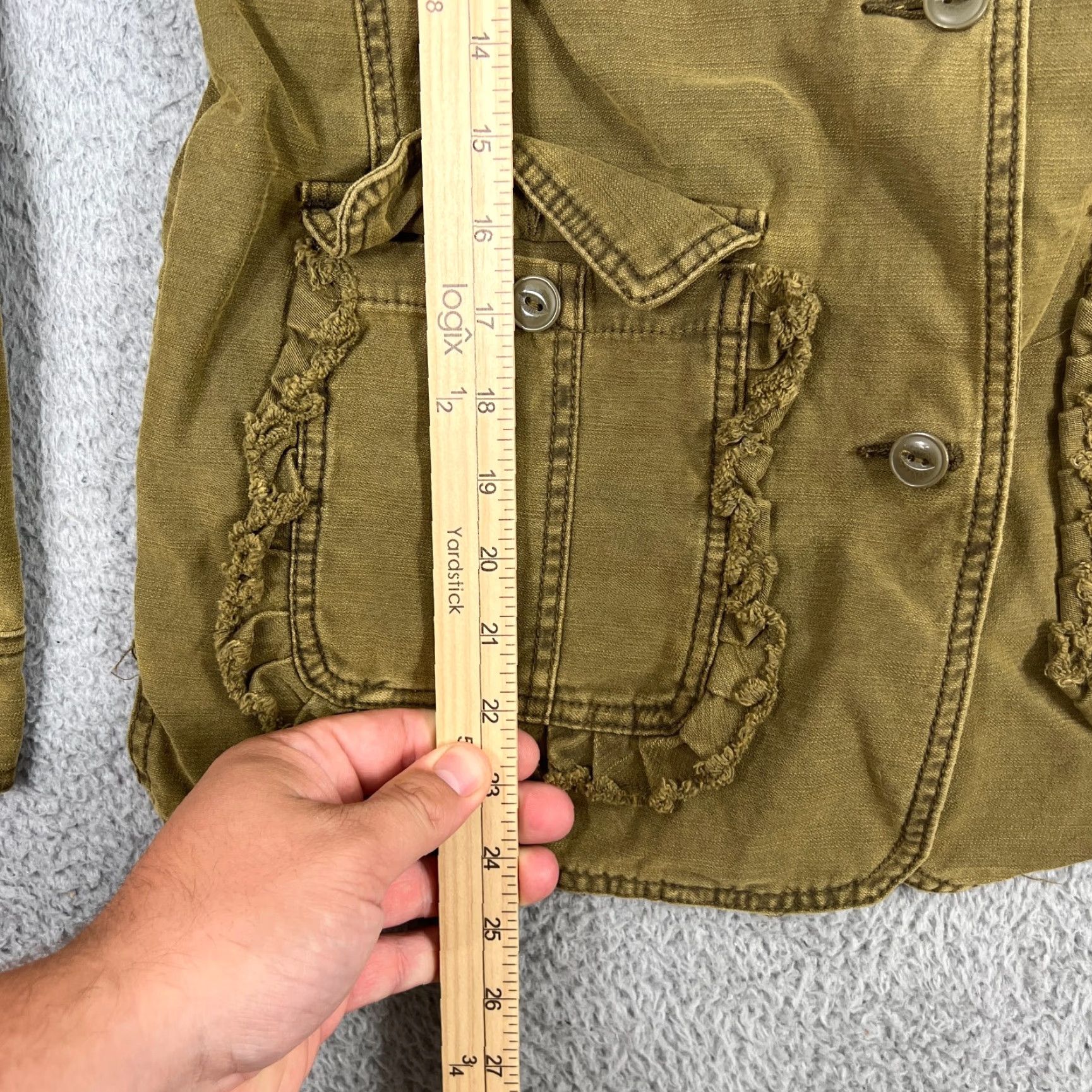 Anthropologie VINTAGE Anthropologie Military Jacket Women S Army Green Casual Pockets Size S / US 4 / IT 40 - 5 Thumbnail