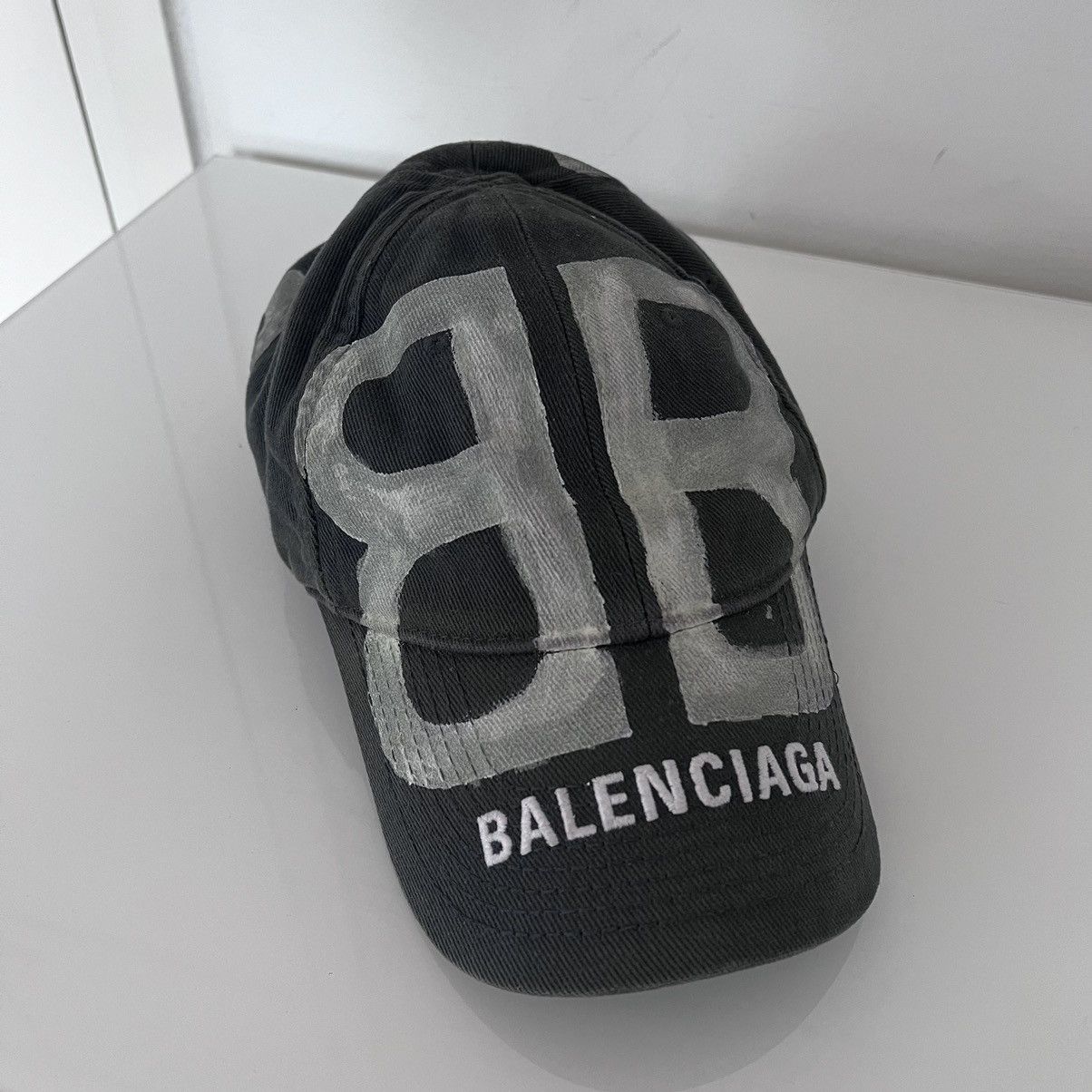 Balenciaga BB Sprayed Cap | Grailed