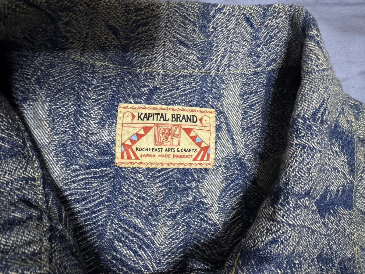 Kapital Kapital 12oz Magpie Feather Denim 3rd Jacket Light Indigo Size US XXL / EU 58 / 5 - 3 Thumbnail