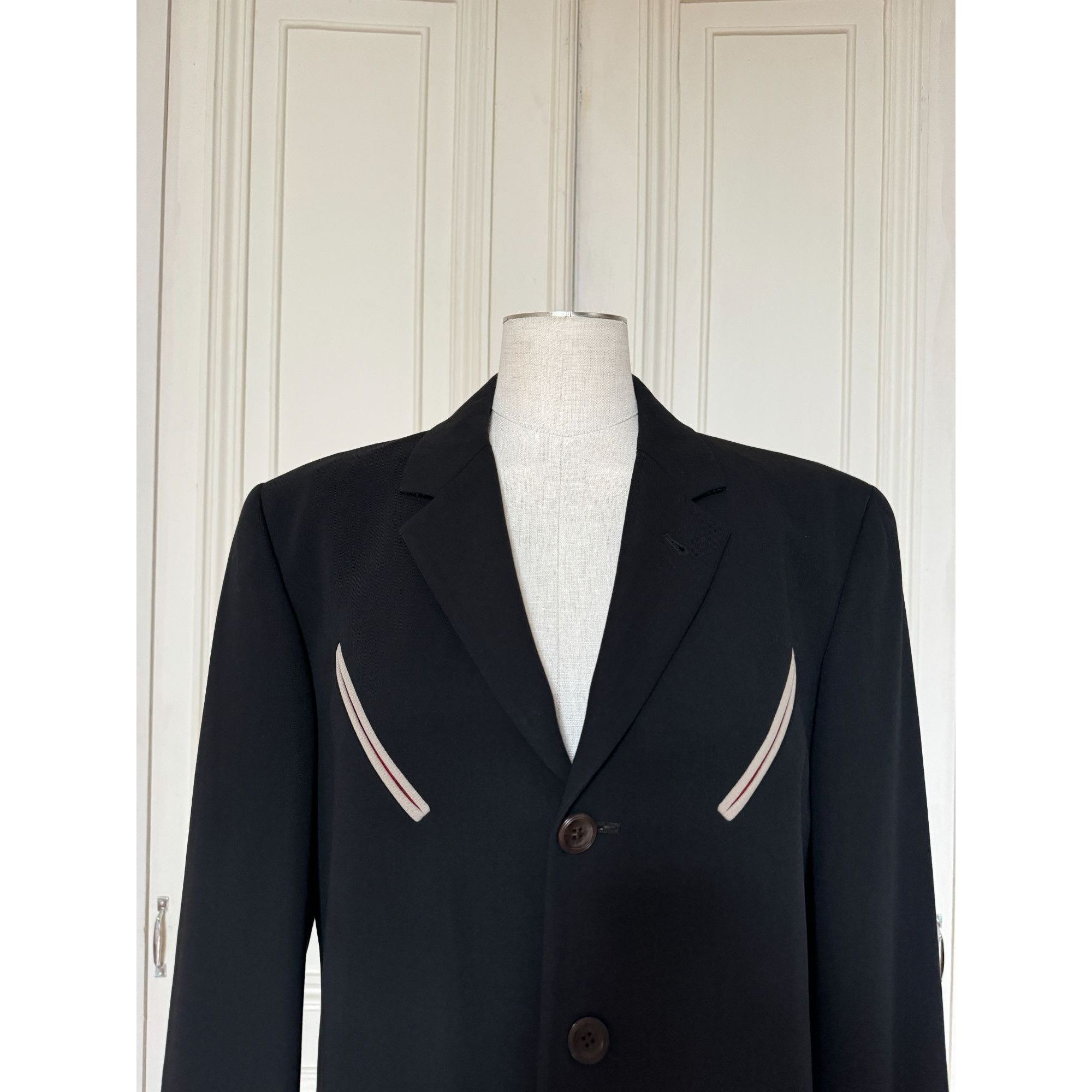 Jean Paul Gaultier Early 2000s Black Wool Blazer Jacket Size 38R - 3 Thumbnail