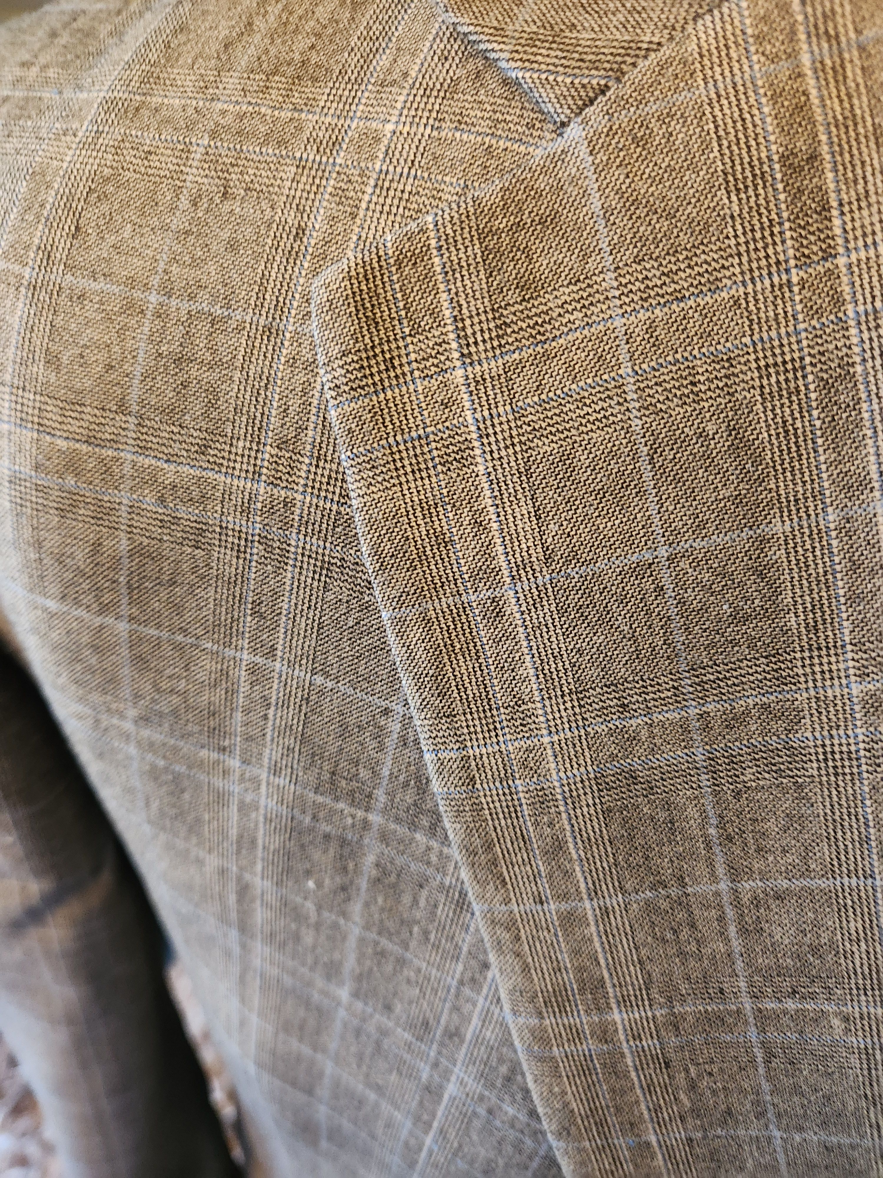 Burberry Vintage 100% Wool Men's 2 Button Gray Glen Plaid Suit Size 44S - 4 Thumbnail