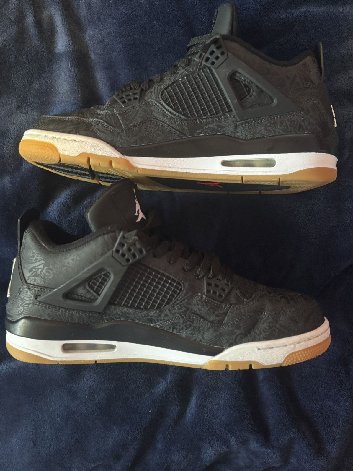 Jordan Brand × Nike Jordan 4 Laser Black Size US 11.5 / EU 44-45 - 5 Thumbnail