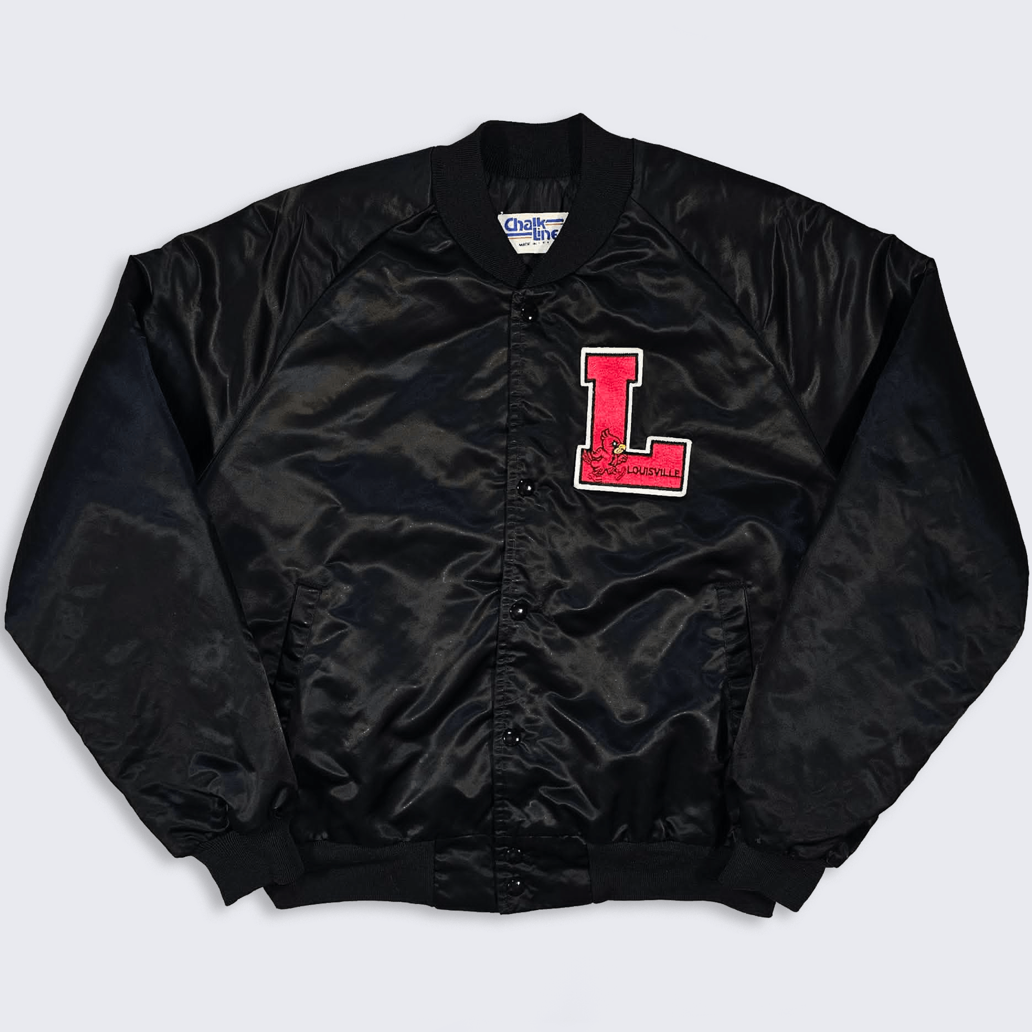 Chalk Line Louisville Cardinals Vintage 80s Satin Bomber Jacket Size US L / EU 52-54 / 3 - 2 Thumbnail