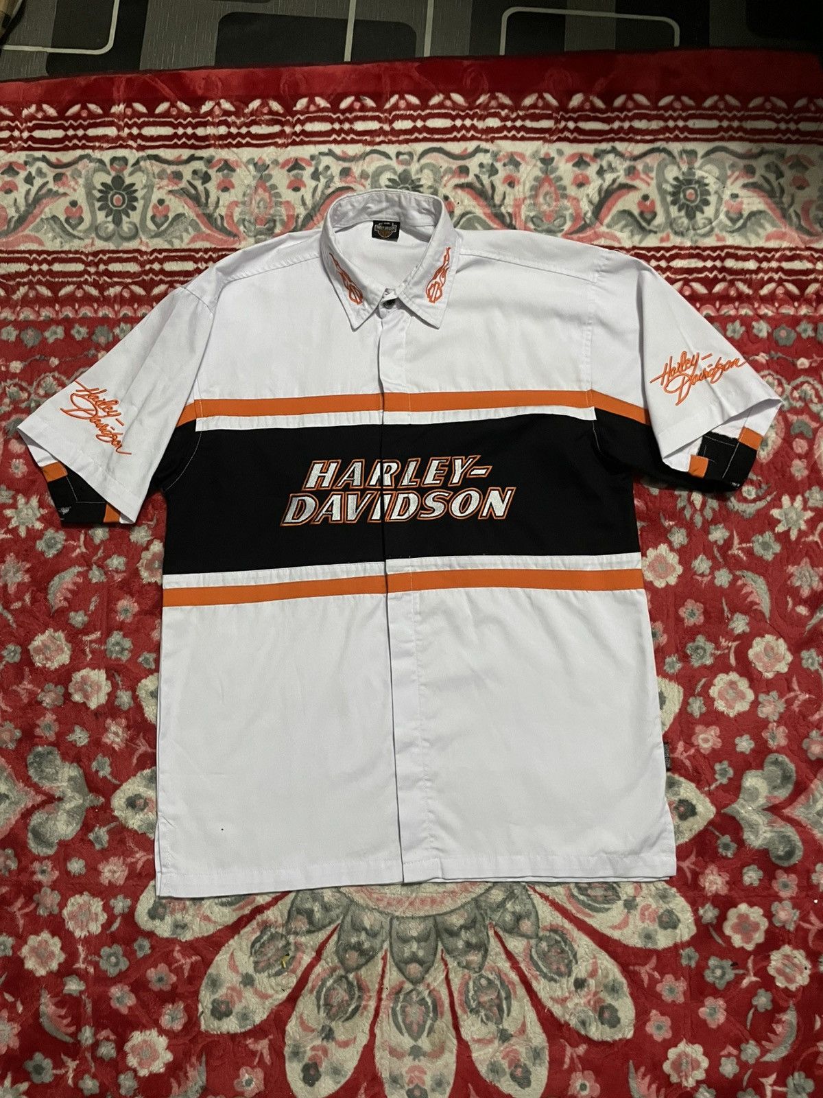 Harley Davidson Harley Davidson Shirt Fully Embroidry Size US XL / EU 56 / 4 - 1 Thumbnail