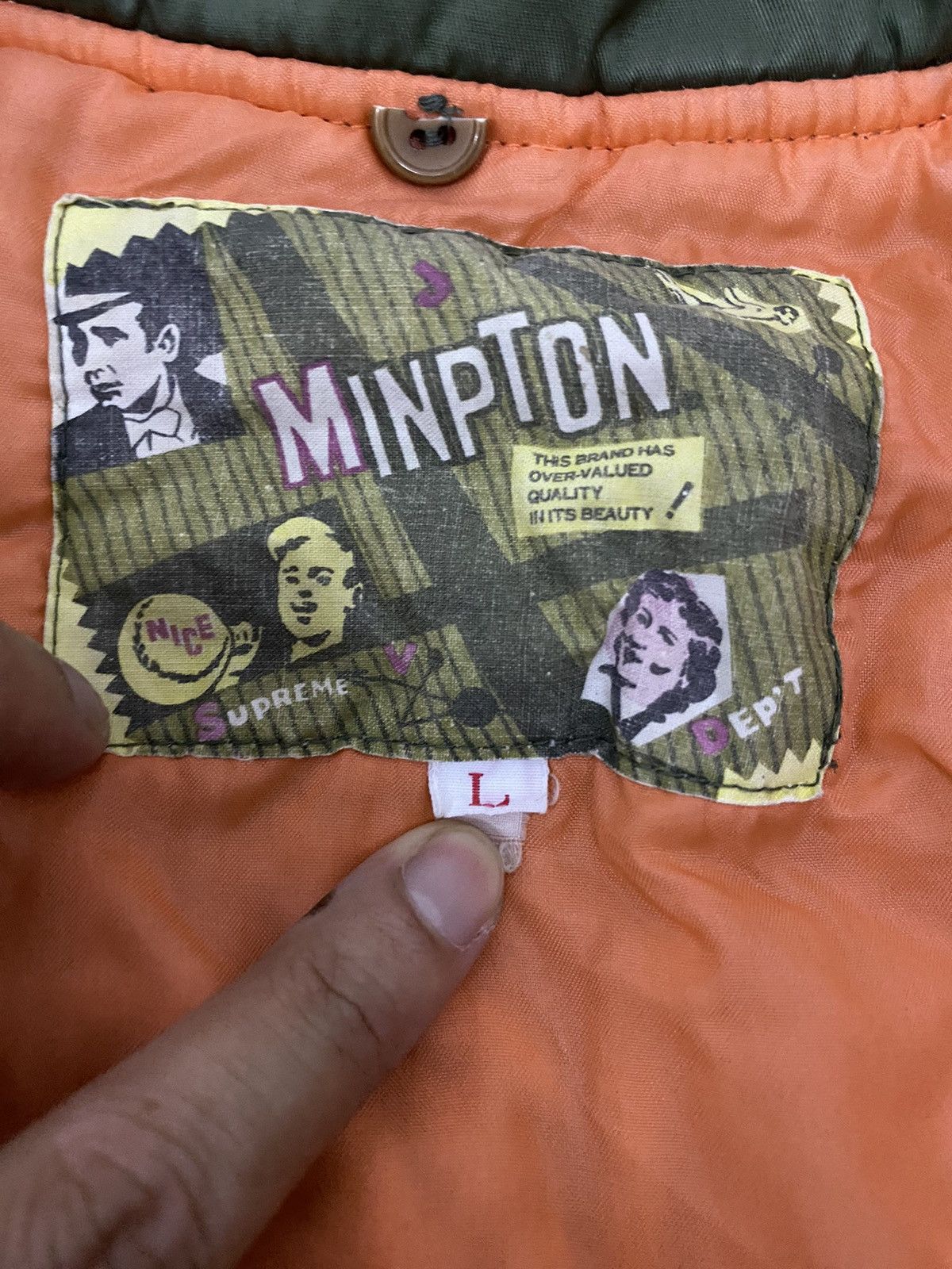 Japanese Brand × Vintage Vintage Minpton supreme dept bomber jacket Size US L / EU 52-54 / 3 - 5 Thumbnail