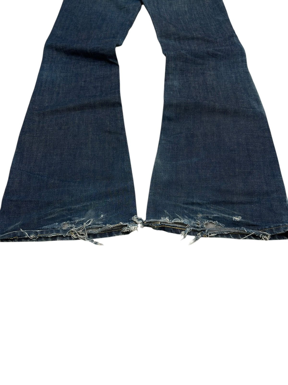 Edwin × Hysteric Glamour × Japanese Brand Vintage Edwin 800SX Flare Washed Ripped Texture Distressed Size US 29 - 14 Thumbnail