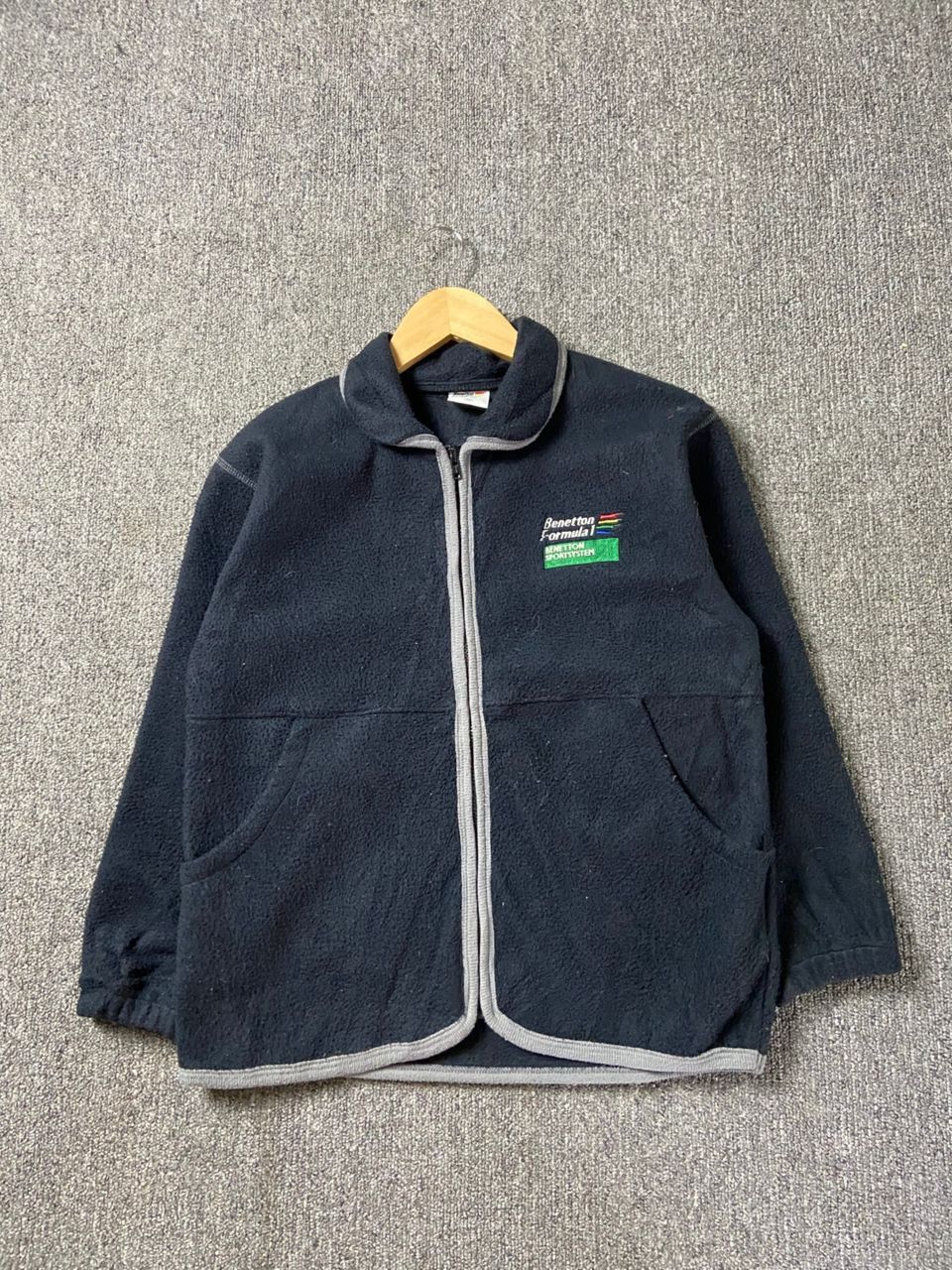 Japanese Brand Benetton Formula Racing Team Fleece Jacket (198) Size US XXS / EU 40 - 1 Thumbnail