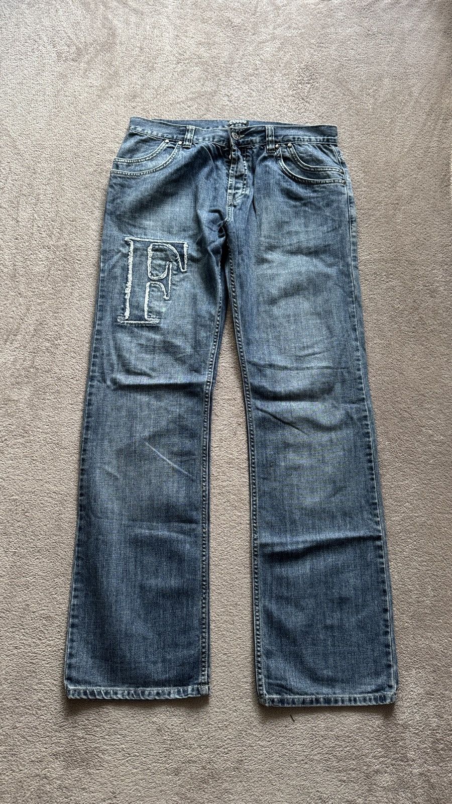 Gianfranco Ferre Ferre Mudwash Distressed Straight Jeans LGB Ifsixwasnine y2k Size US 34 / EU 50 - 1 Thumbnail