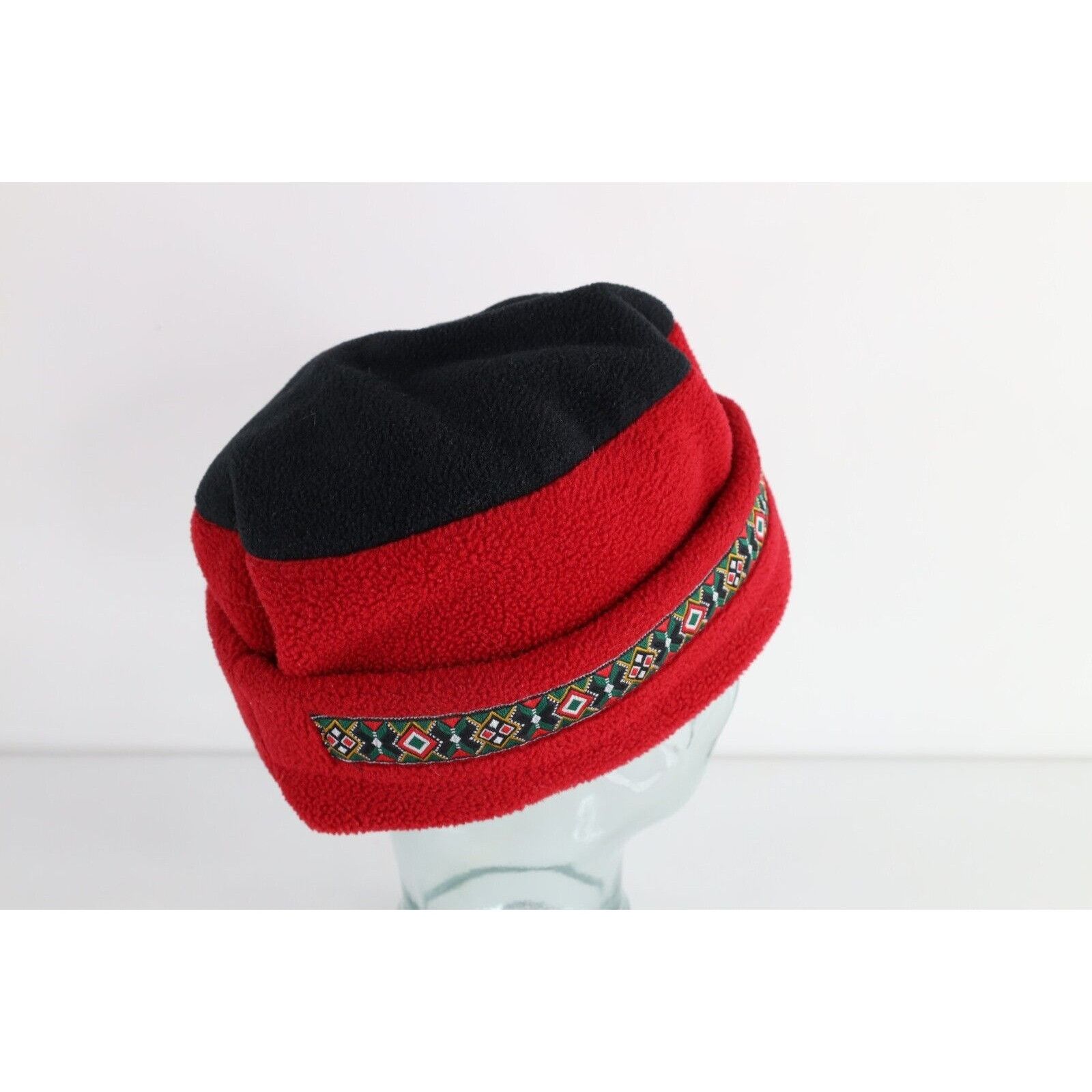 L.L. Bean × Vintage Vintage 90s LL Bean Fair Isle Fleece Cuffed Winter Hat Size ONE SIZE - 4 Thumbnail