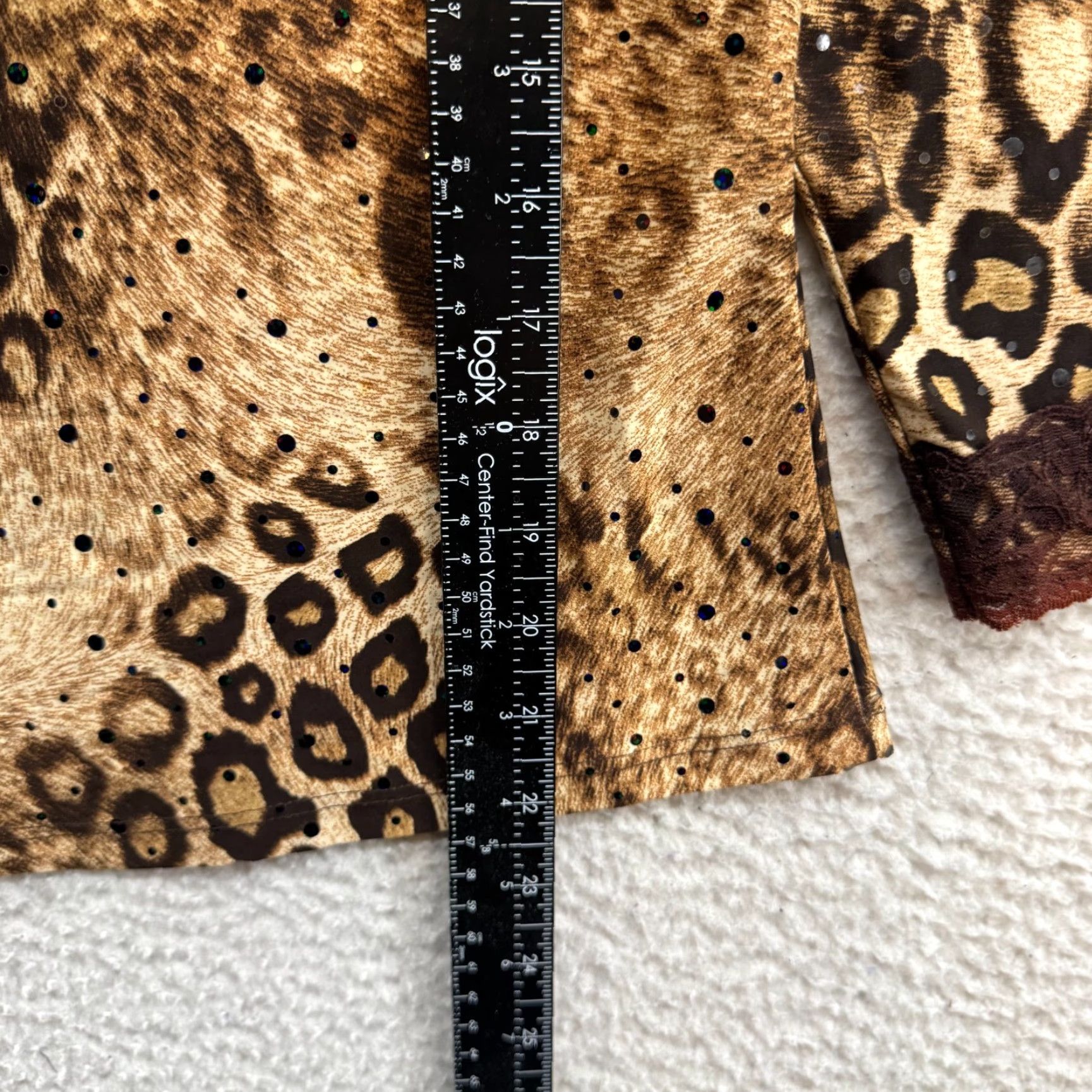 Vintage VINTAGE 90s Y2K Off Shoulder Shirt Cheetah Leopard Animal Print Large XL Tan Brown Women L/XL Men? Size L / US 10 / IT 46 - 5 Thumbnail