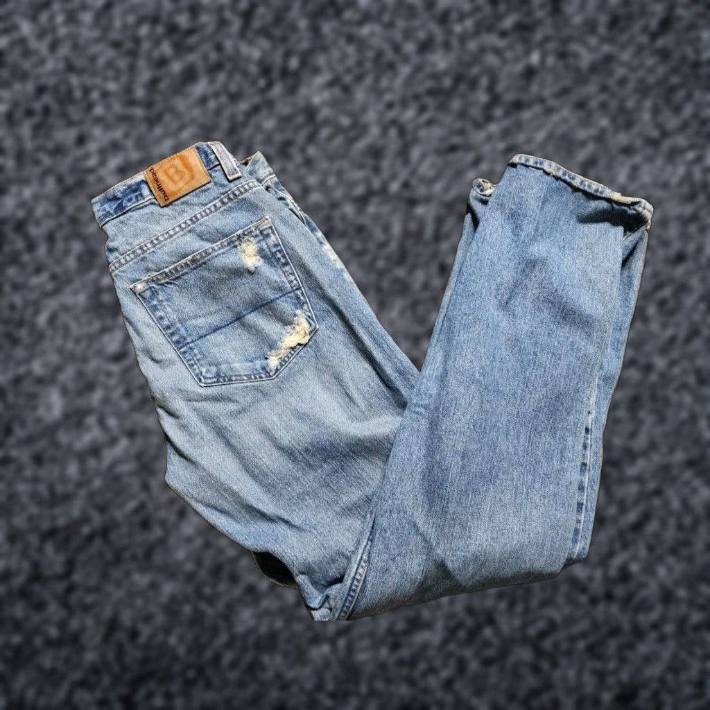 Vintage VINTAGE Bullhead Mens Blue Distressed Bootcut Jeans 34x34 Relaxed Fit Grunge Style Size US 34 / EU 50 - 1 Thumbnail