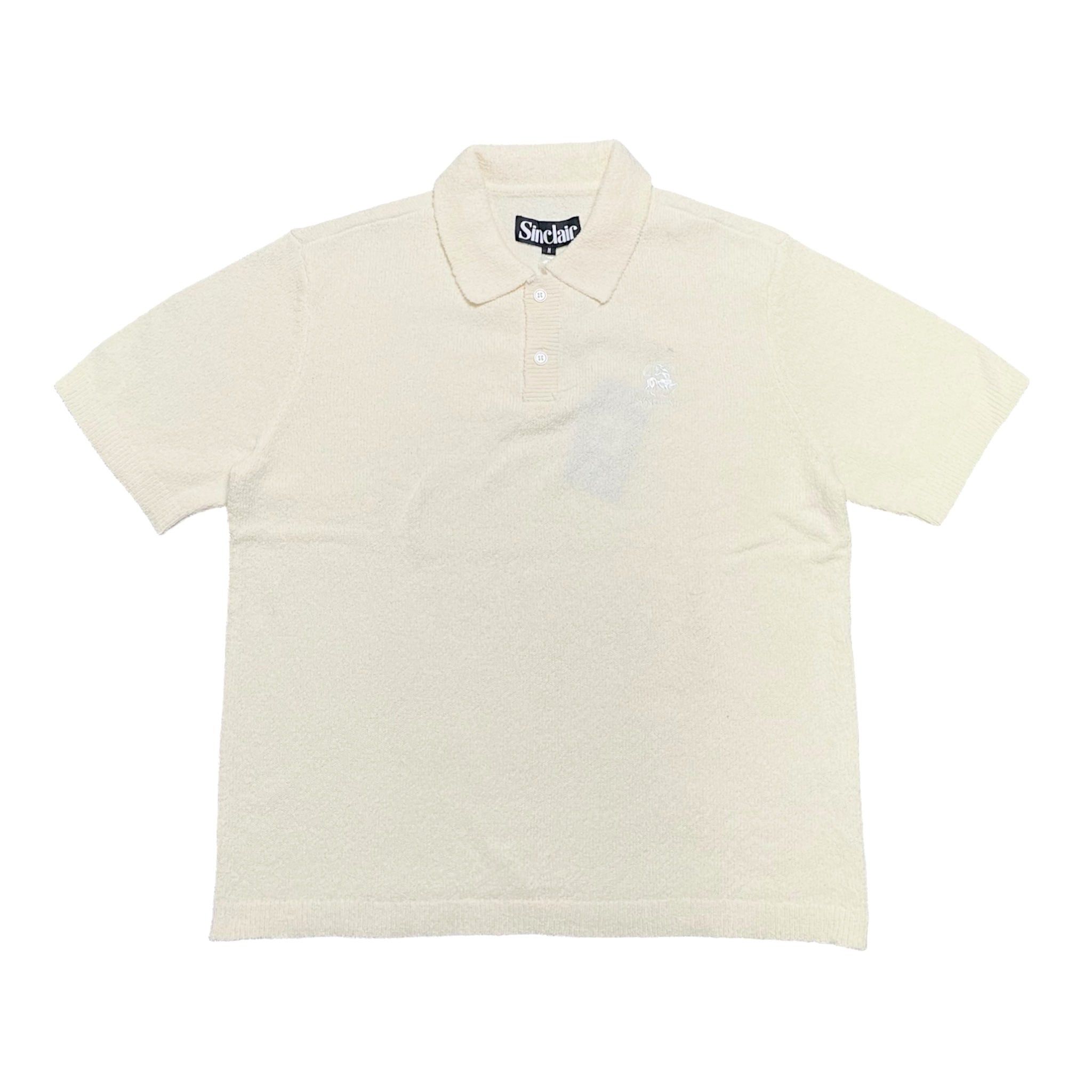 Sinclair Global Sinclair Boucle Polo Short Sleeve Tee Shirt Natural ...