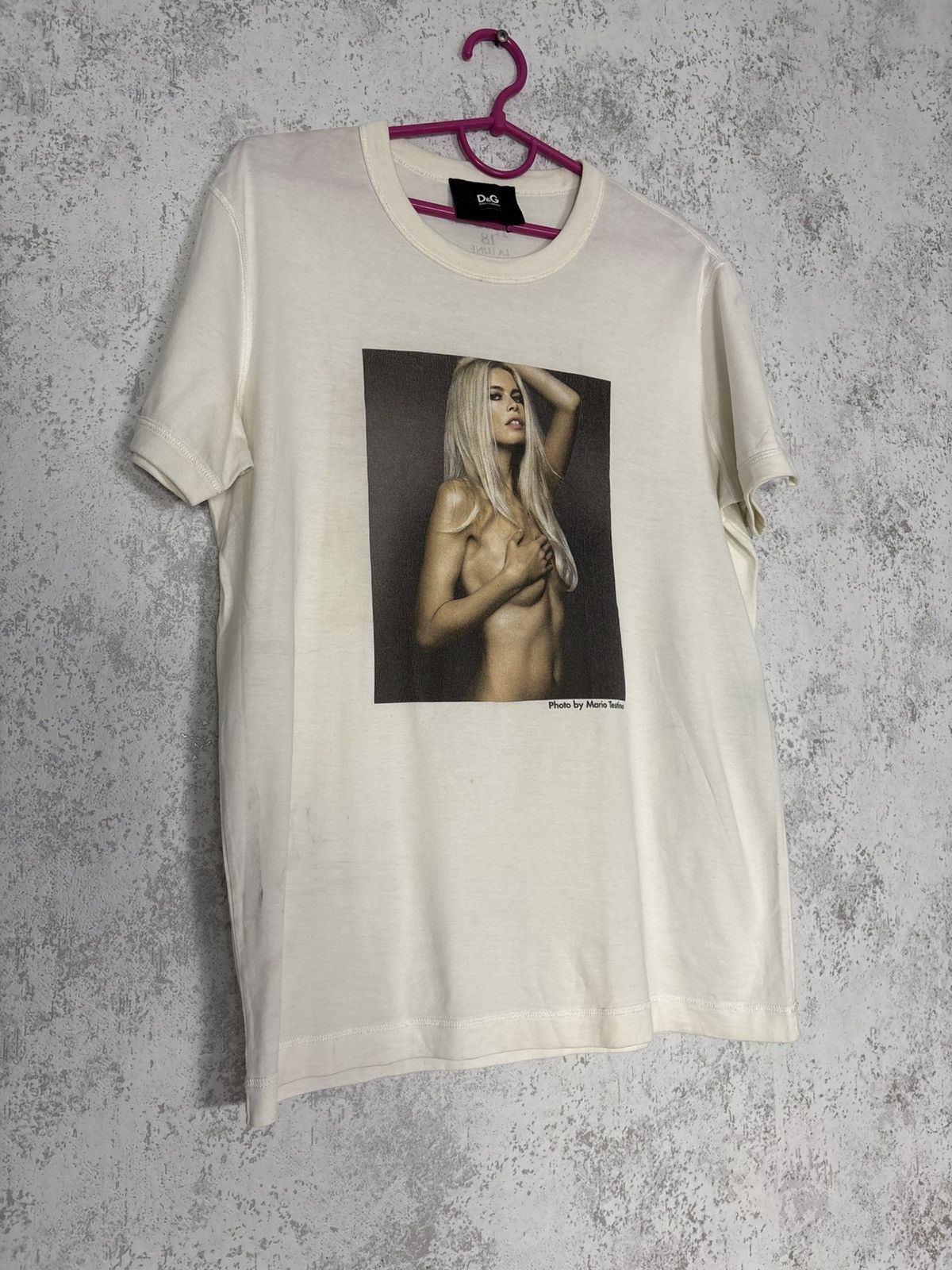 Dolce & Gabbana Vintage Dolce & Gabbana D&G Claudia Schiffer La Lune 18 Tee Size US L / EU 52-54 / 3 - 1 Thumbnail