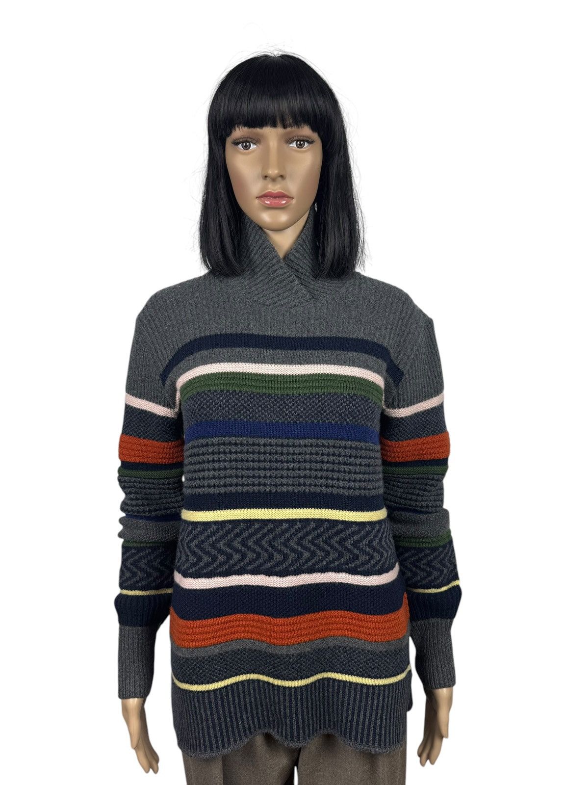 Lacoste Lacoste Wool-Viscose Pattern Sweater Striped Color size FR40 Size M / US 6-8 / IT 42-44 - 1 Thumbnail