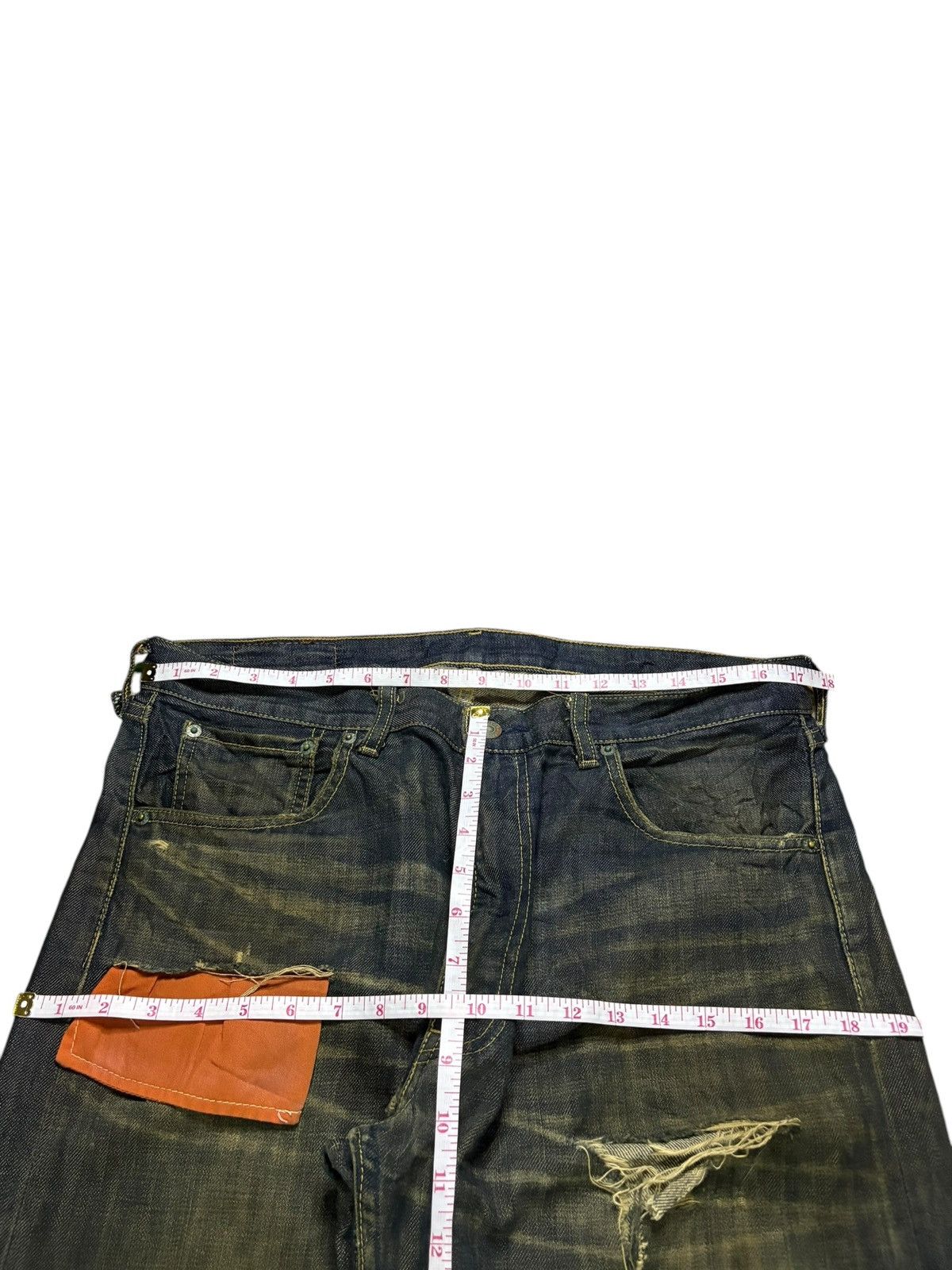 Levi's Vintage 90s Levis 503 Rusty Mud Wash Distressed Baggy Jeans Size US 34 / EU 50 - 10 Thumbnail