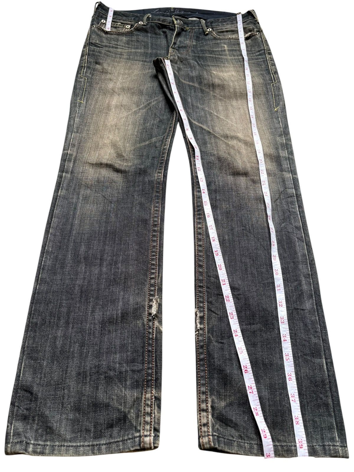 Levi's Vintage 90s Levis Black Star Rusty Mud Wash Distress Jeans Size US 32 / EU 48 - 13 Thumbnail
