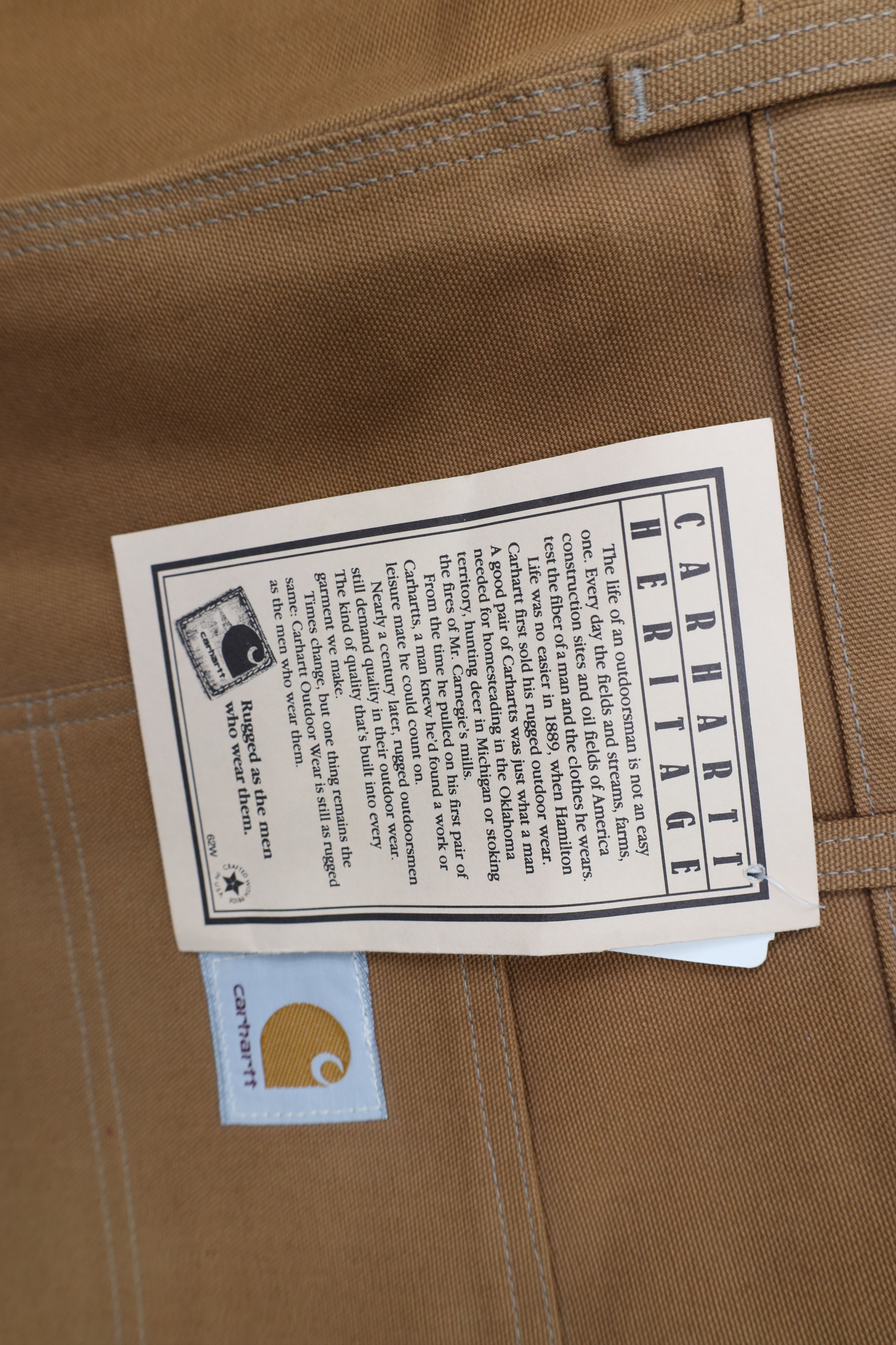Carhartt Deadstock Vintage 90s Carhartt Wide Leg Pants Duck Brown USA Size US 42 / EU 58 - 13 Thumbnail