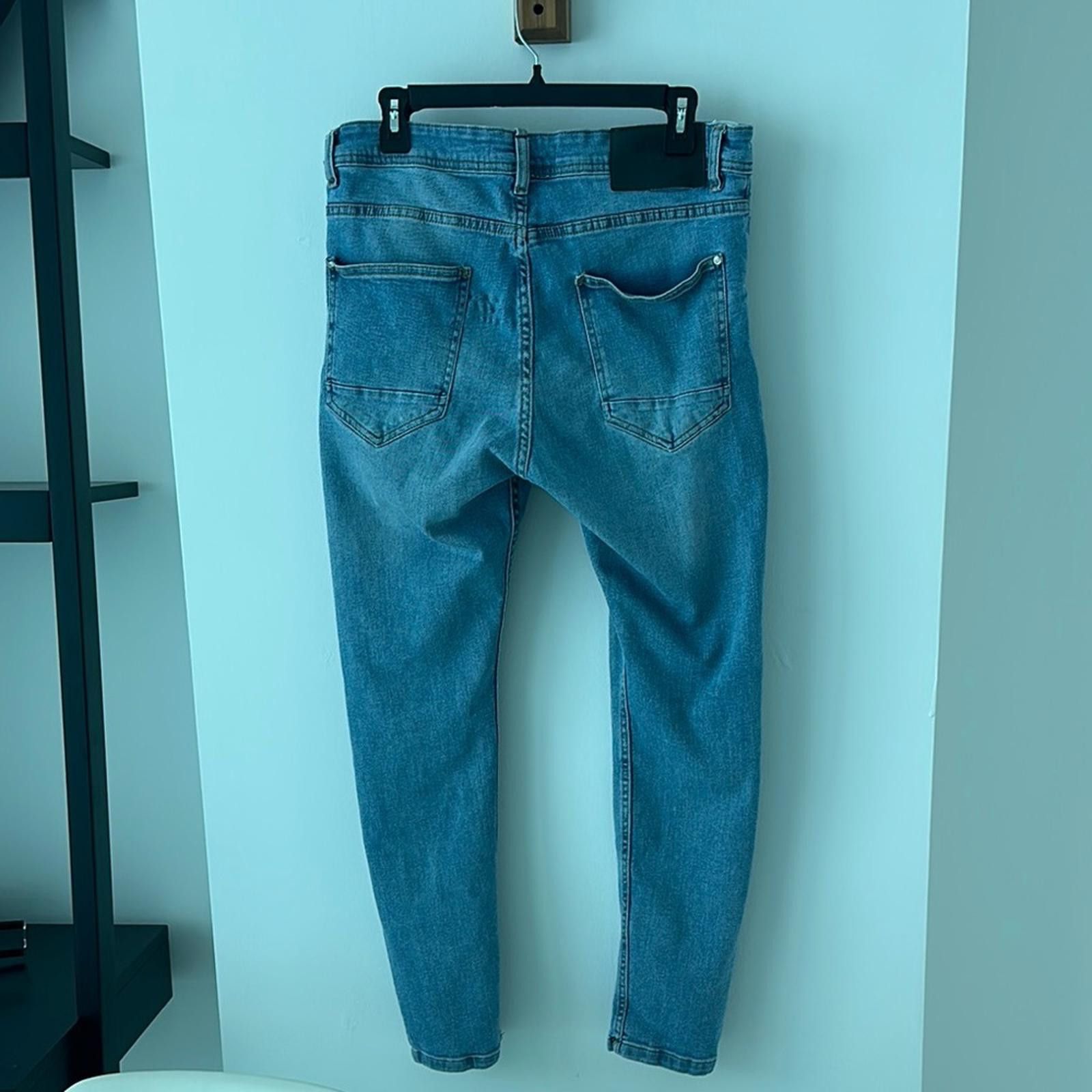 Zara Zara Blue Skinny Jeans Premium Denim Style Size US 34 / EU 50 - 3 Thumbnail