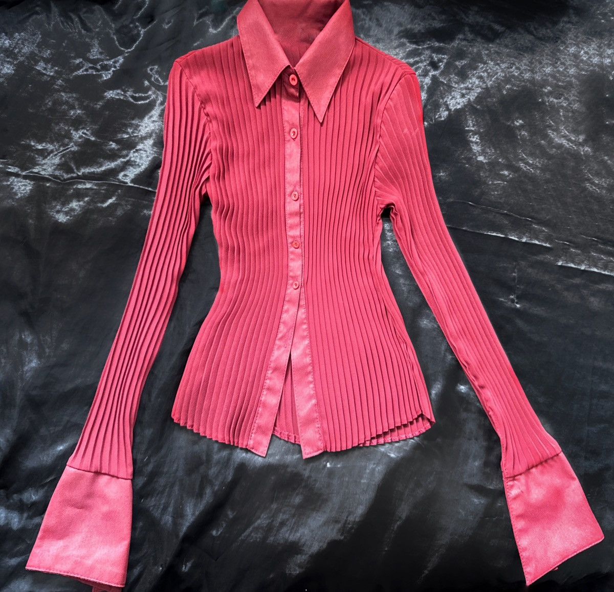 Japanese Brand × Vintage Cute ruffled long sleeve blouse Size S / US 4 / IT 40 - 6 Thumbnail
