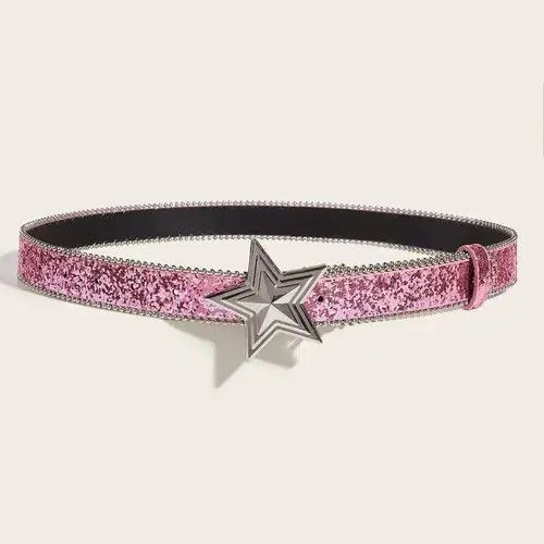 Designer Belts 103cm Star Shiny Retro Belt Size ONE SIZE - 3 Thumbnail