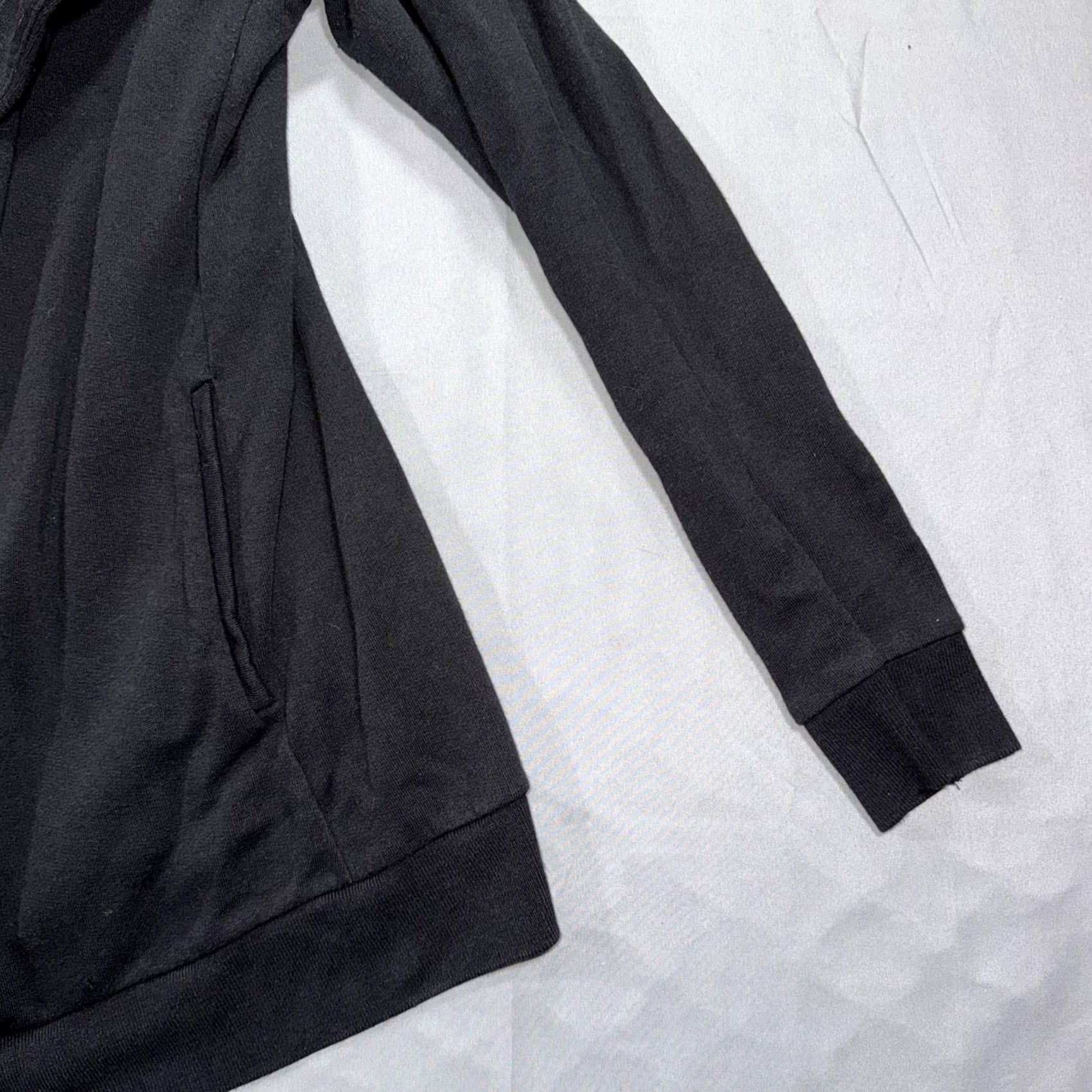 Allsaints AllSaints Cardigan Sweatshirt Womens Large Black Open Fleece Zip Collar Portugal Size L / US 10 / IT 46 - 5 Thumbnail