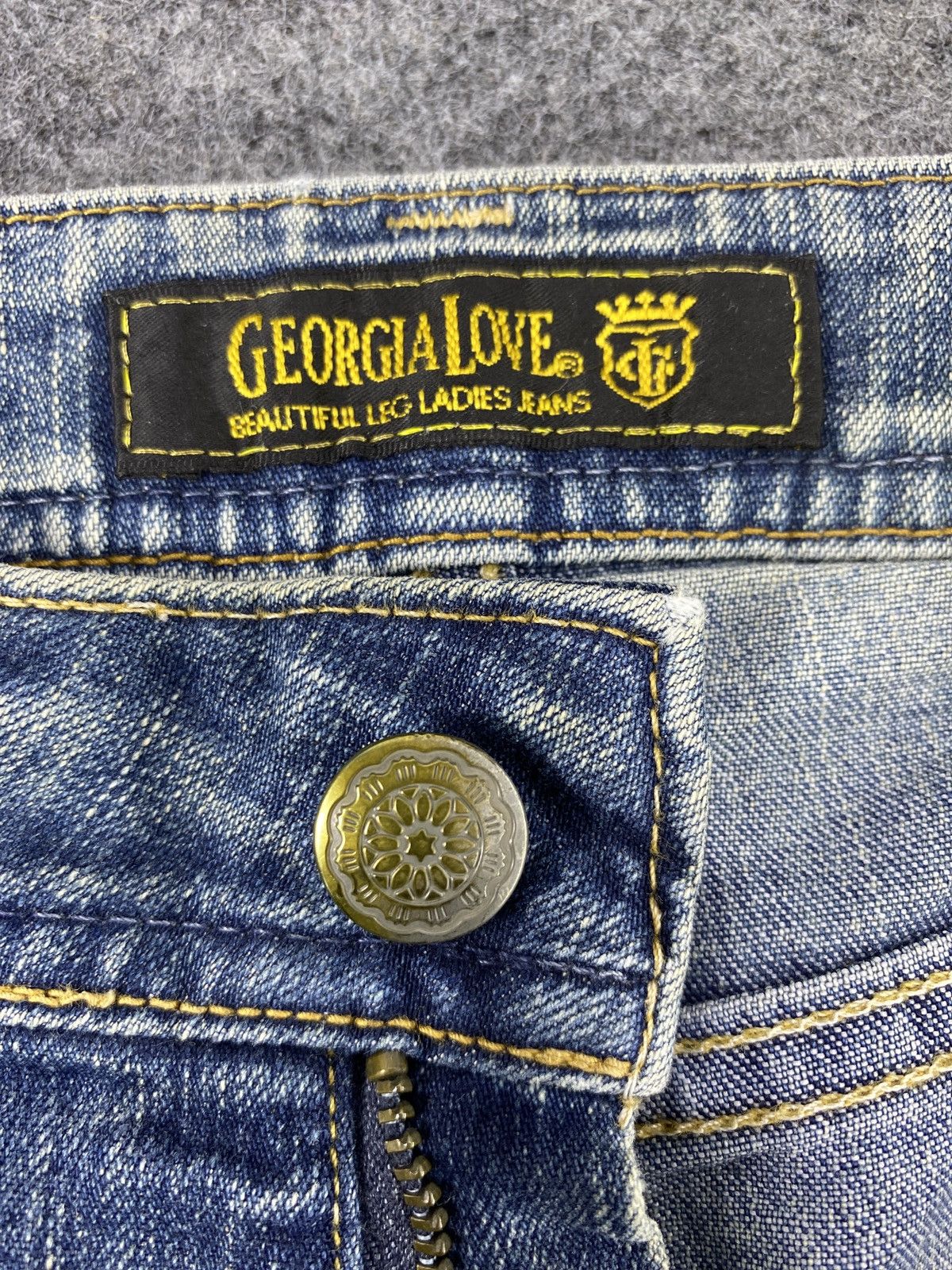 Japanese Brand × Jean Georgia Love Bootcut Blue Wash Jeans - J1041 Size 28" / US 6 / IT 42 - 12 Thumbnail