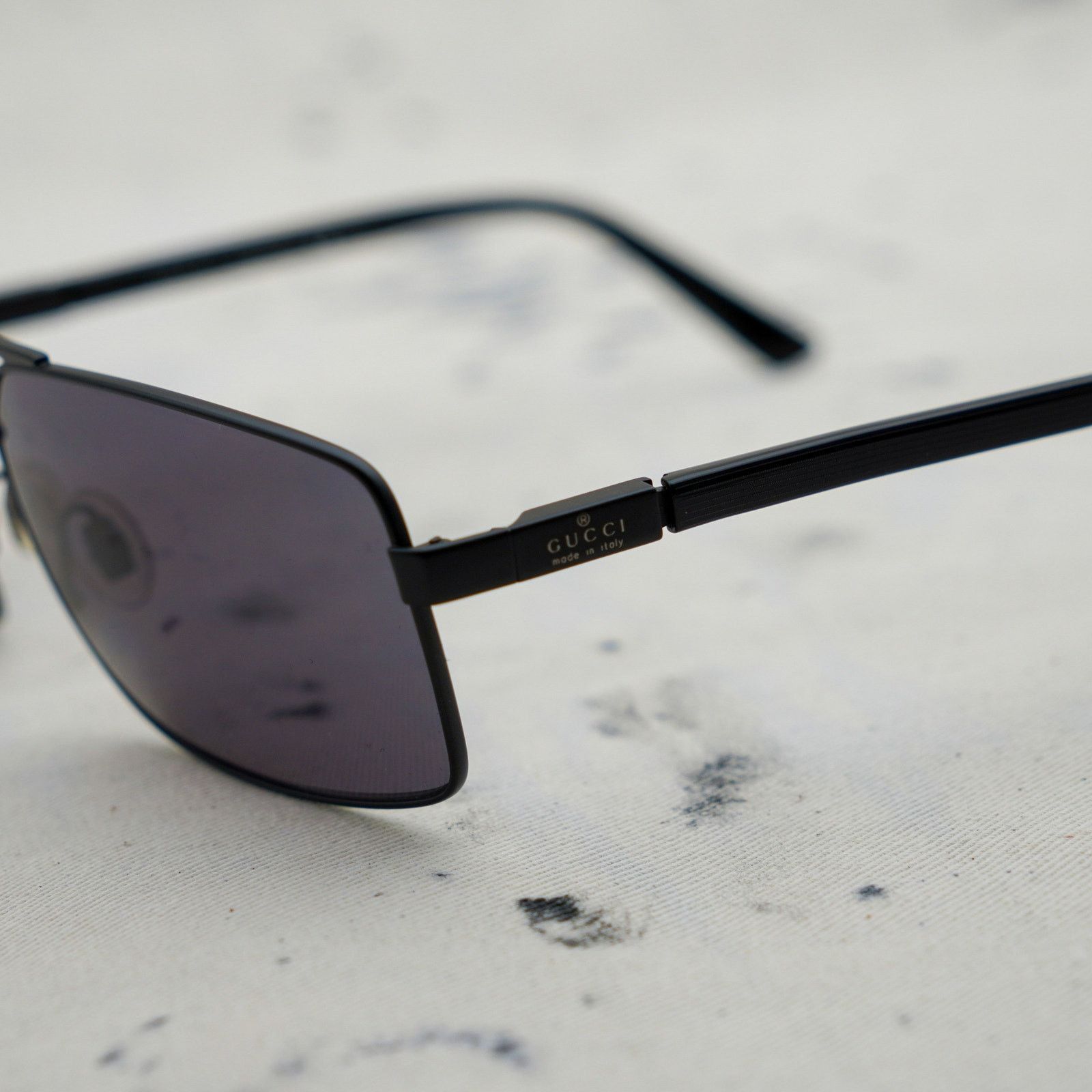 Gucci Vintage gucci gg 1950 tinted lens rectangular sunglasses Size ONE SIZE - 4 Thumbnail