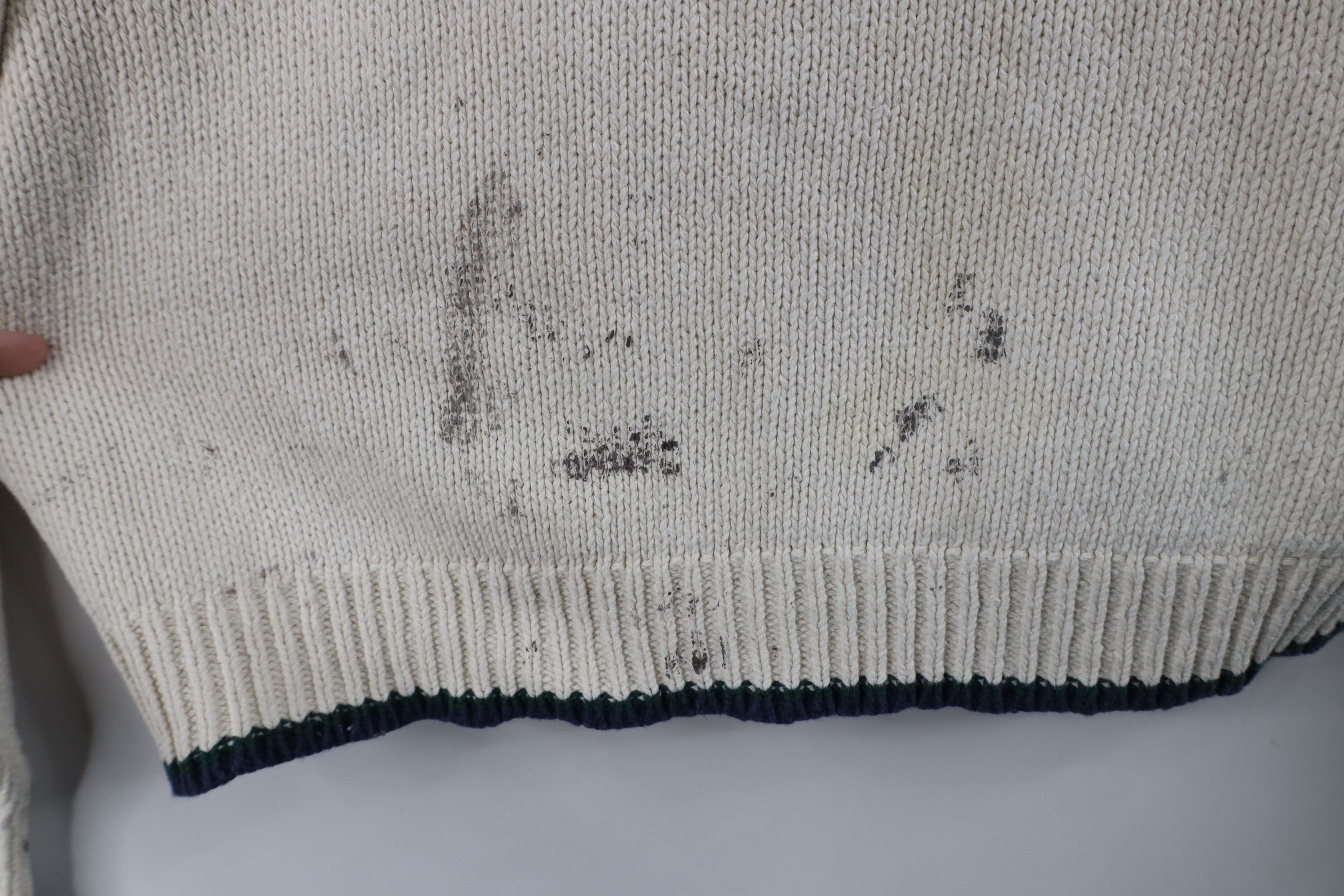 Vintage Vintage 90s Streetwear Stamp Duck Knit Henley Sweater USA Size US XL / EU 56 / 4 - 10 Thumbnail