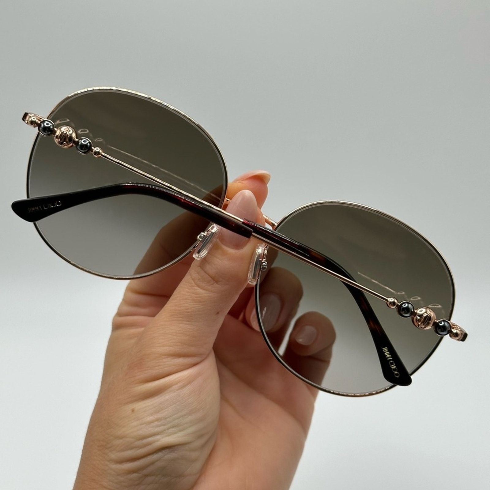 Jimmy Choo NEW JIMMY CHOO Birdie/S 06J Gold Brown Women Sunglasses Size ONE SIZE - 10 Thumbnail