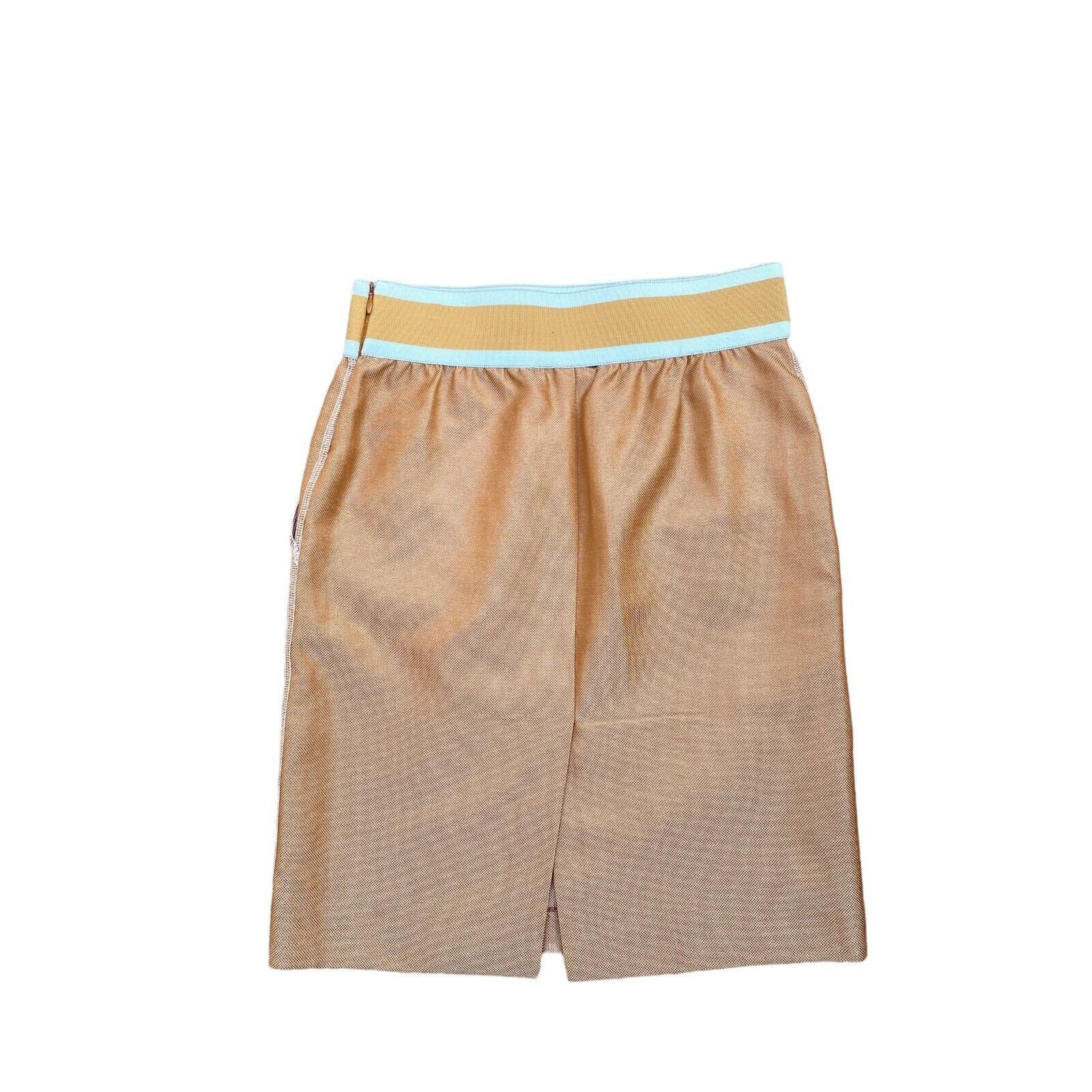 Miu Miu Beige / Gold Skirt Size 25" / US 0 / IT 36 - 3 Thumbnail