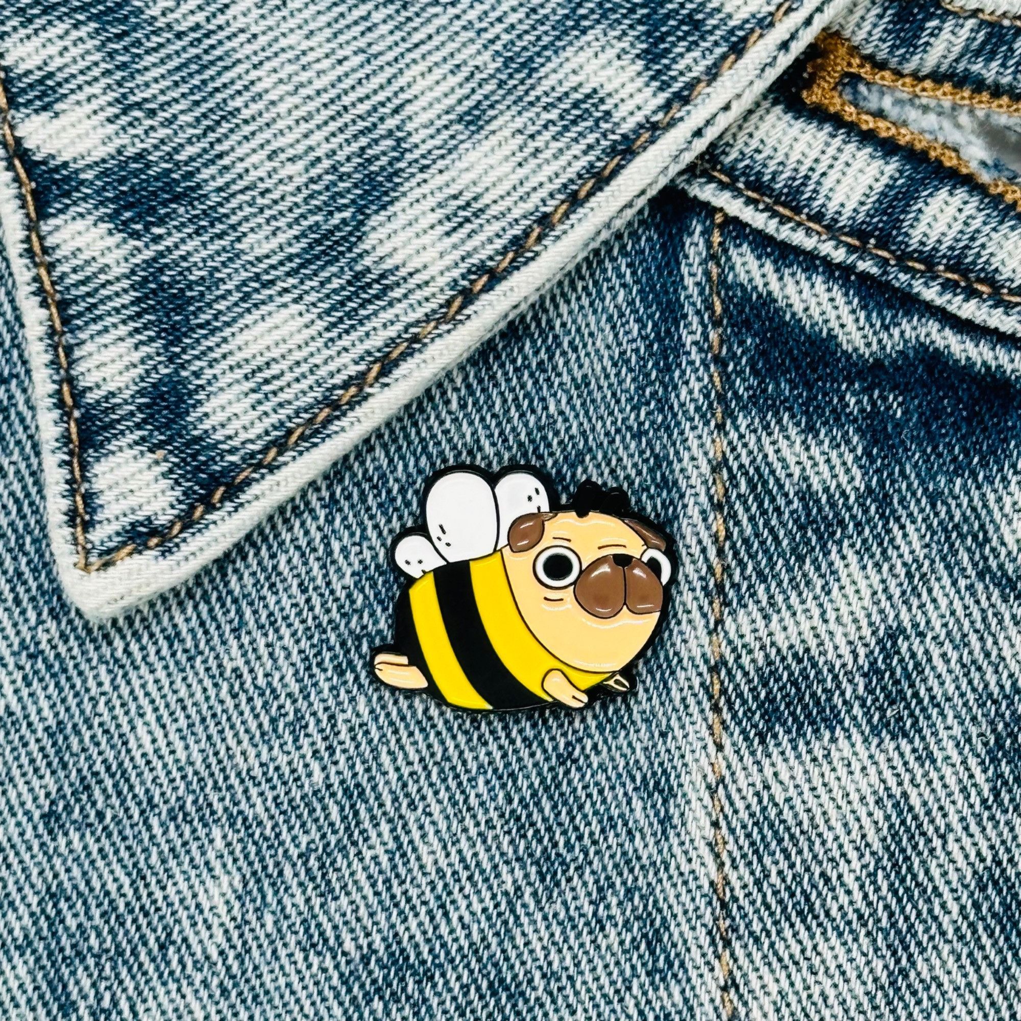 Other New Pin Pug Bee Enamel Collectible Animals Cool Unisex for P Size ONE SIZE - 4 Thumbnail