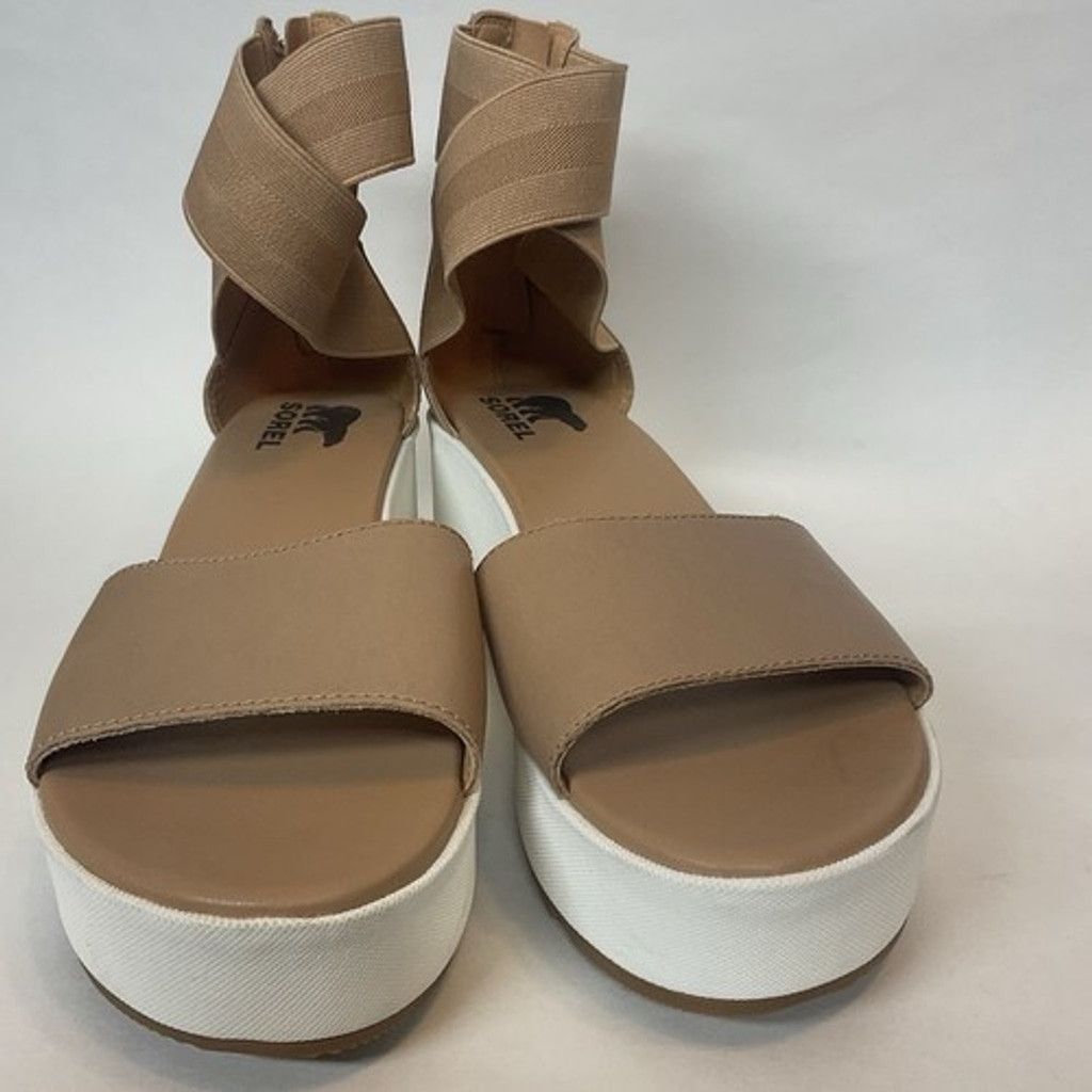 SOREL Sorel Cameron Flatform Ankle Strap Sea Salt Sandals Women 10 Size US 10 / IT 40 - 5 Thumbnail