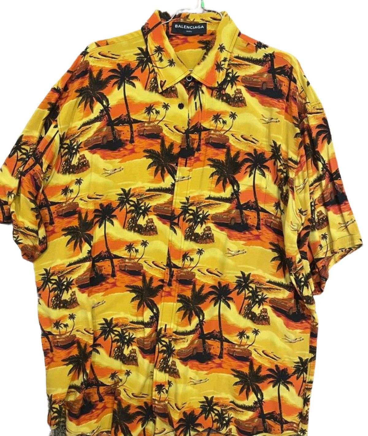 image of Balenciaga Ss18 Hawaiian in Orange, Men's (Size Large)
